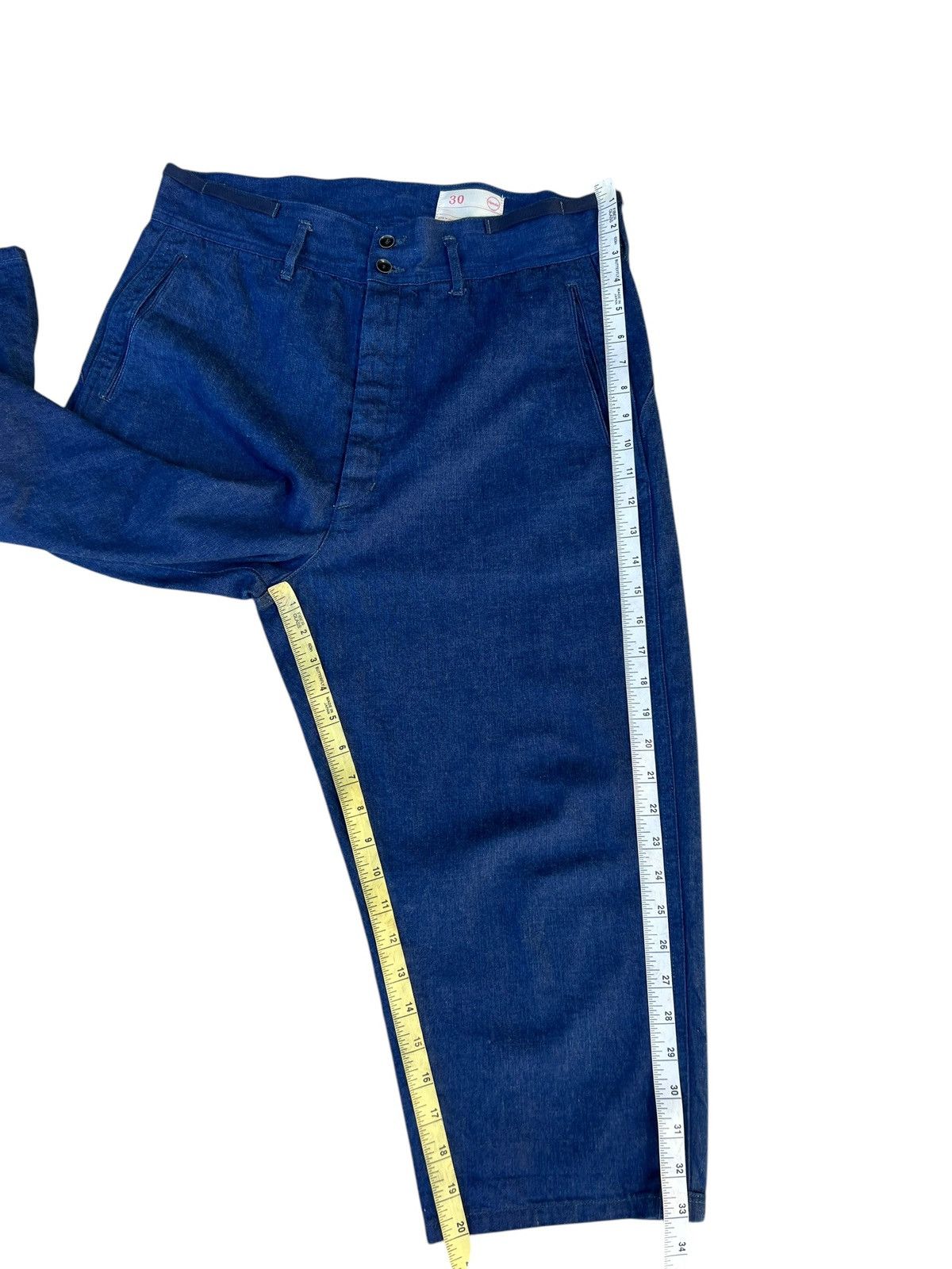 Chimala Chimala Indigo Blue Denim Cropped Baggy Trouser Pant Size US 32 / EU 48 - 6 Thumbnail