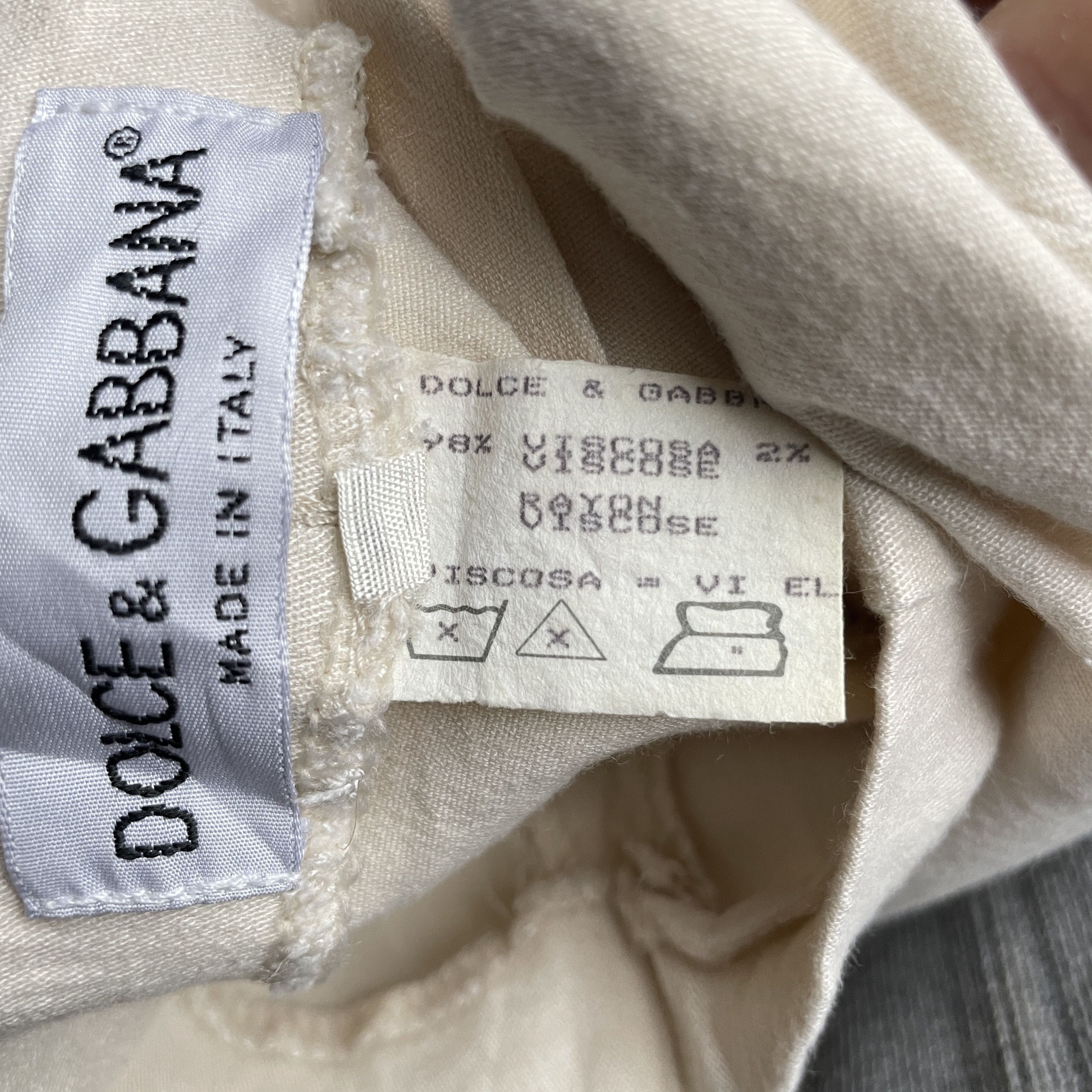 Dolce & Gabbana Dolce & Gabbana Vintage 90's High Waisted Viscose Leggings Size 30" / US 8 / IT 44 - 11 Thumbnail