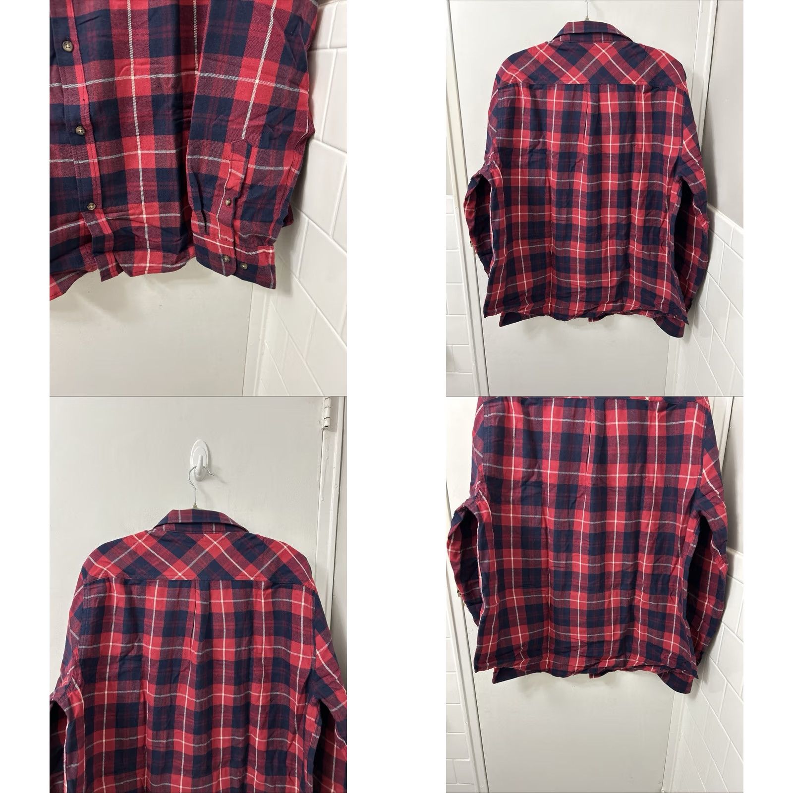 Vintage VINTAGE Berkley Jensen Shirt Mens 2XL Red Plaid Button-Down Long Sleeve NWT Size US XXL / EU 58 / 5 - 8 Thumbnail
