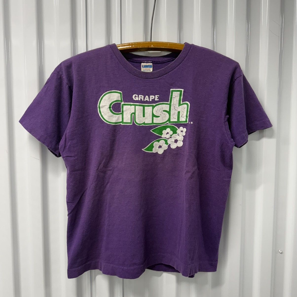 Champion × Vintage Vintage 70s Champion Blue Bar Grape Crush Faded Tee Size US S / EU 44-46 / 1 - 2 Thumbnail