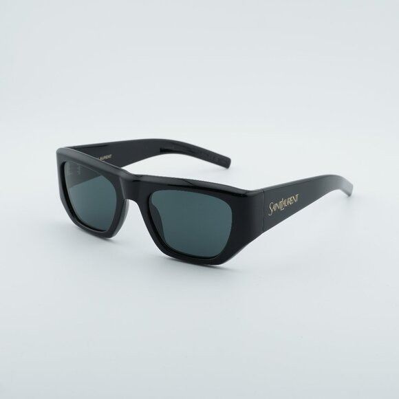 Saint Laurent Paris Saint Laurent SL740 005 Sunglasses Shiny Black Square Frame Size ONE SIZE - 1 Thumbnail