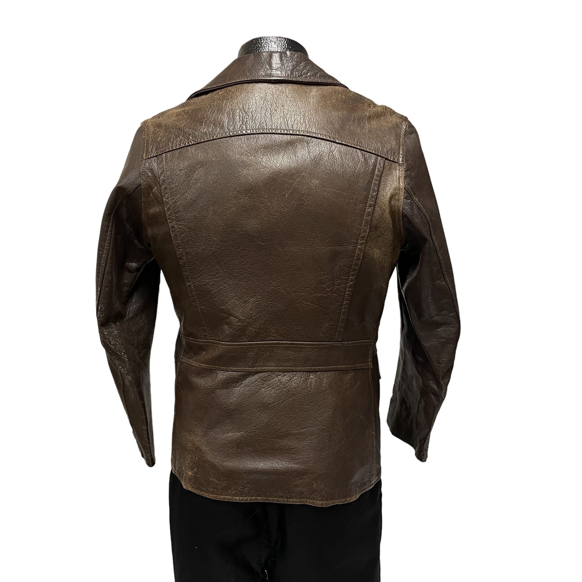 Other Vtg DISTRESSED Leather Motorcycle Hippie Goat Skin Jacket Size S / US 4 / IT 40 - 3 Thumbnail