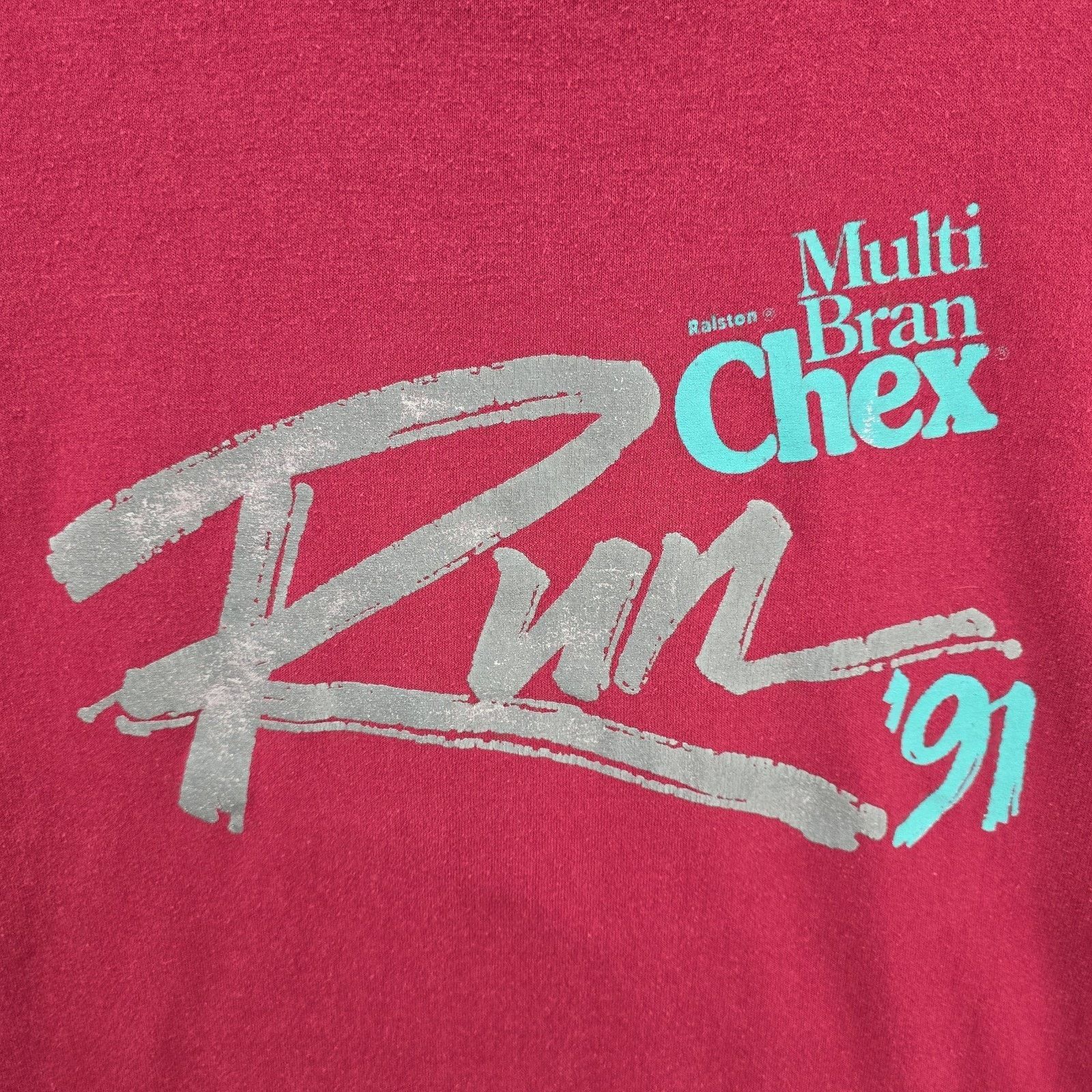 Other Vintage Multi Bran Chex Cereal Run 91 Promo Shirt Mens Large Size US L / EU 52-54 / 3 - 4 Thumbnail