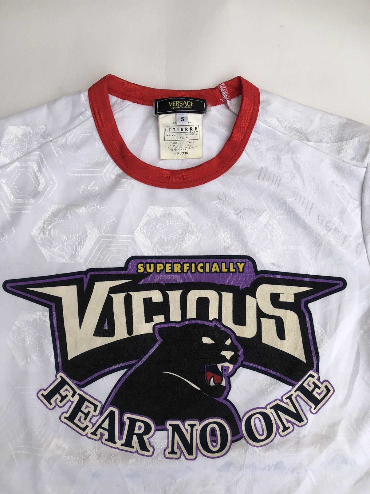 Versace Versace Vicious Fear No One Jersey Made In Italy Size US S / EU 44-46 / 1 - 4 Thumbnail