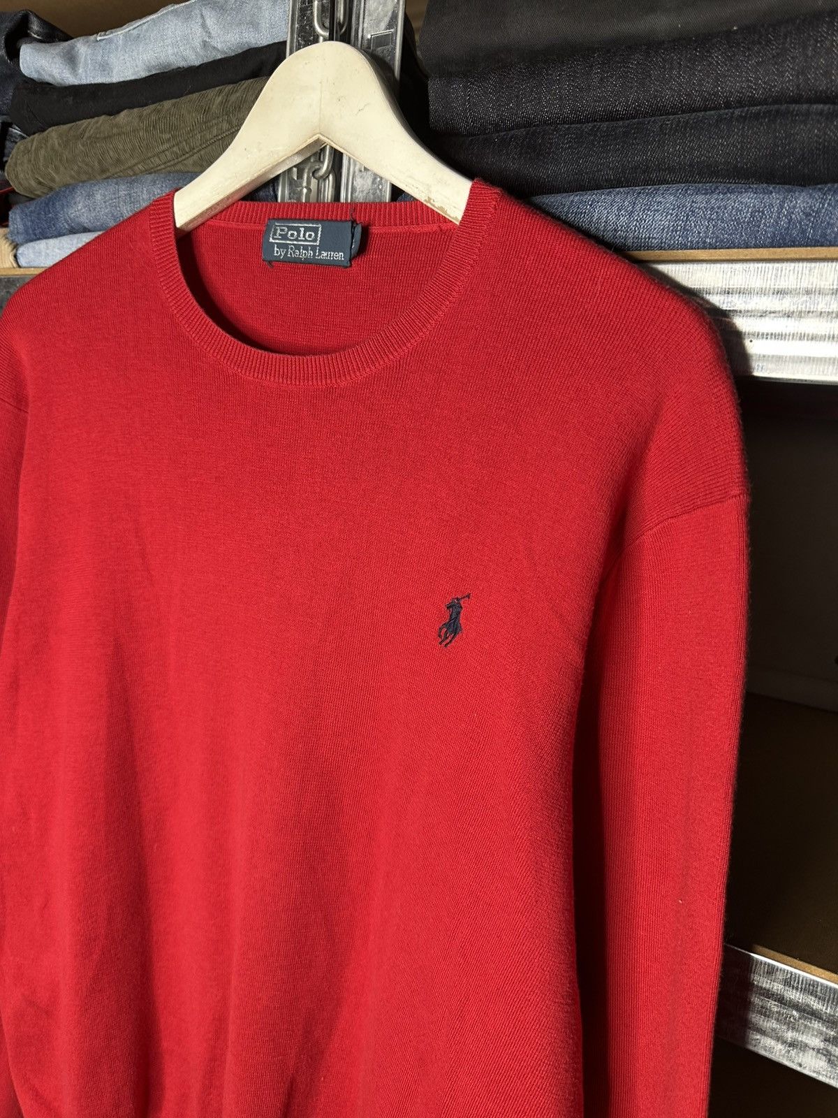 Polo Ralph Lauren Polo Ralph Lauren Crewneck Sweater Pony Logo Size L Size US L / EU 52-54 / 3 - 3 Thumbnail