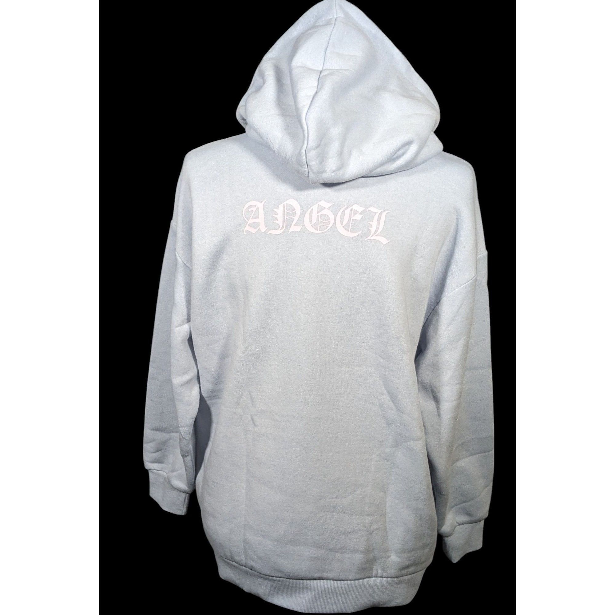 Forever 21 Precious Moments Angel Light Blue Super Soft Oversized Hoodi Size S / US 4 / IT 40 - 3 Thumbnail