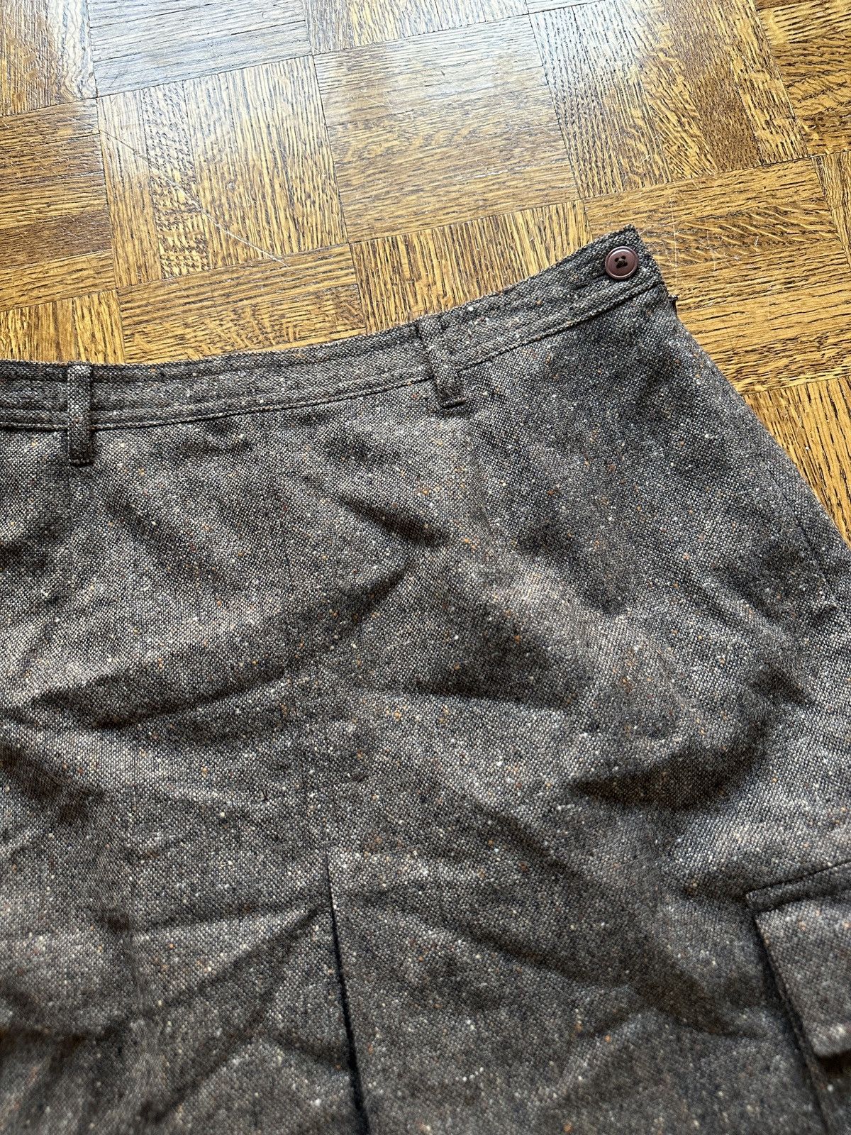 L.L. Bean Vintage L.L. Bean Cargo Pocket Wool Skirt Size 10 Pet Size 30" / US 8 / IT 44 - 4 Thumbnail