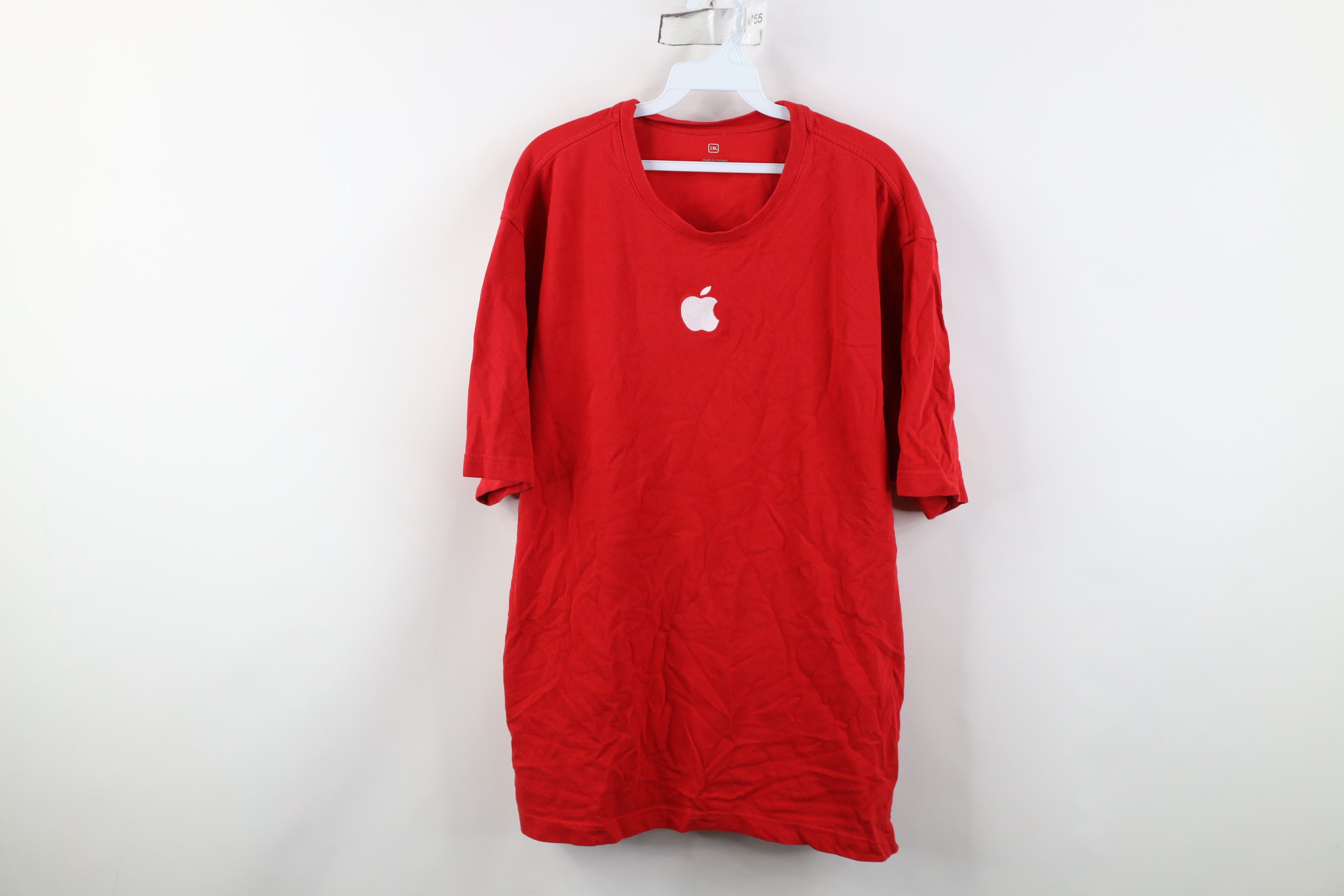 Apple Vintage Apple Company Apple Logo Thermal Knit T-Shirt Red Size US XXL / EU 58 / 5 - 1 Thumbnail