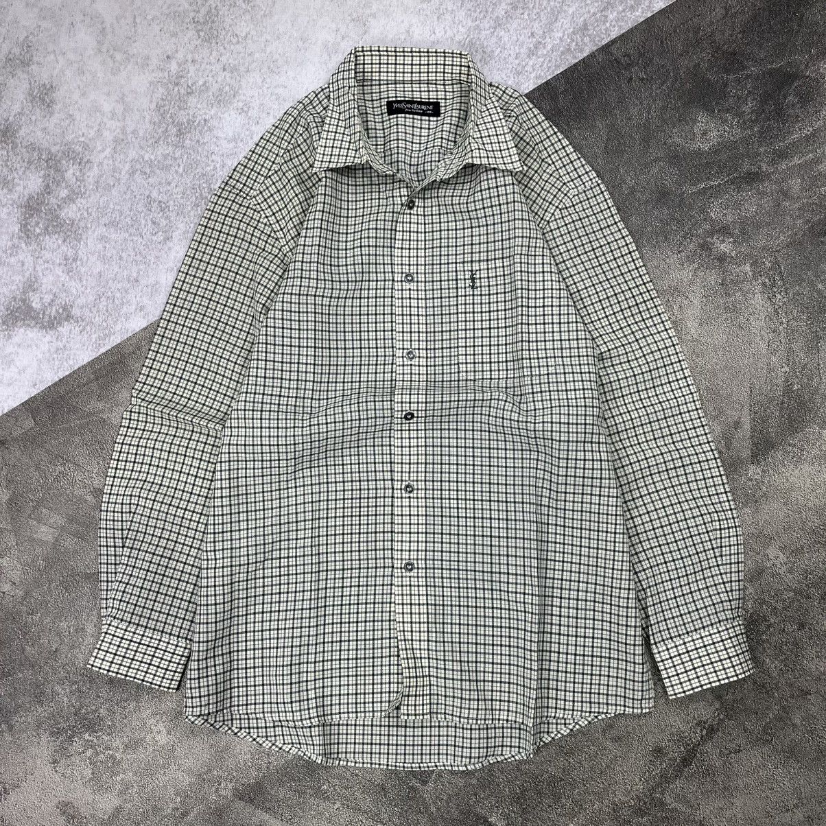 Yves Saint Laurent YVES SAINT LAURENT YSL pour homme plaid button up shirt Size US XL / EU 56 / 4 - 1 Thumbnail