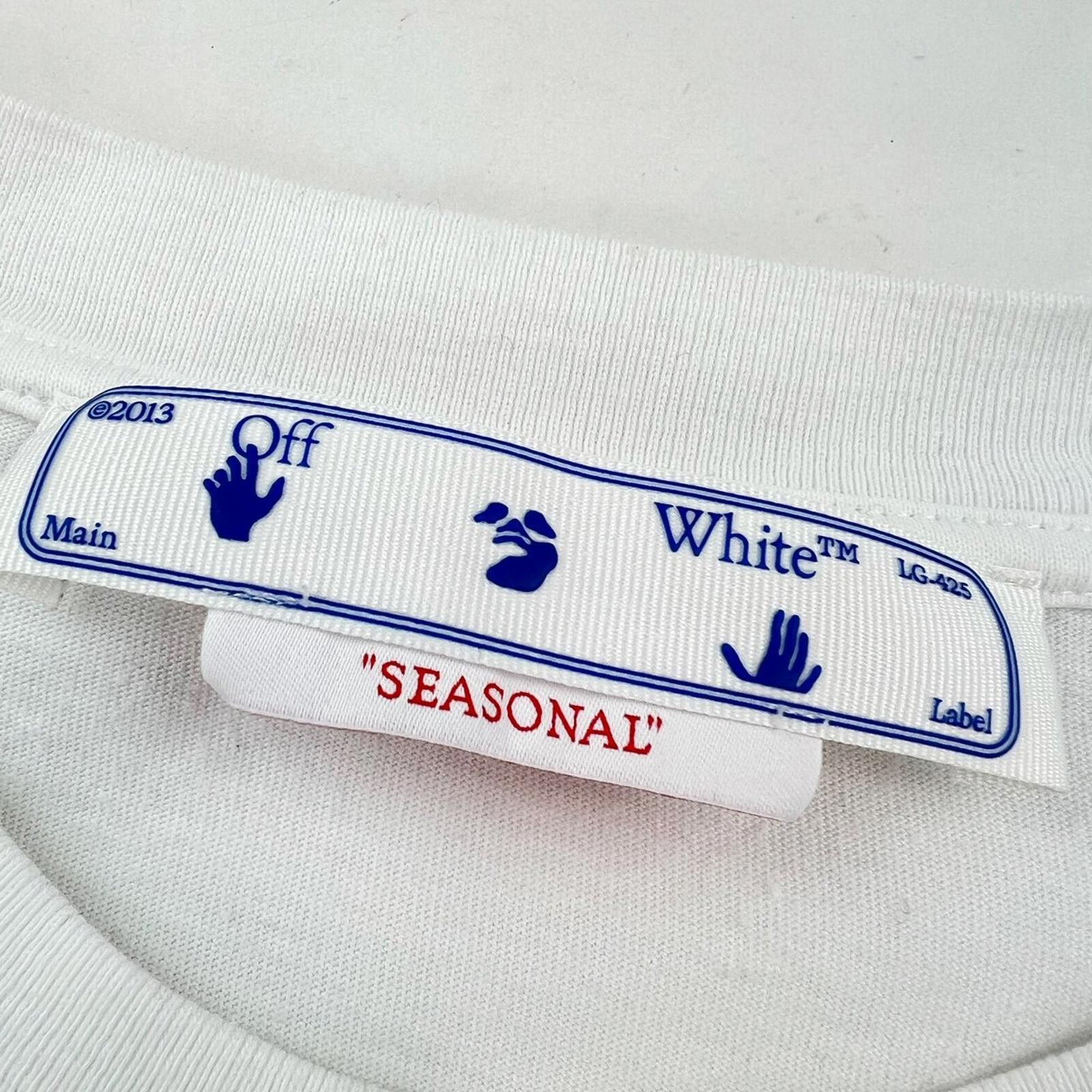Off-White Off-White Bubble Logo White T Shirt Size US L / EU 52-54 / 3 - 6 Thumbnail