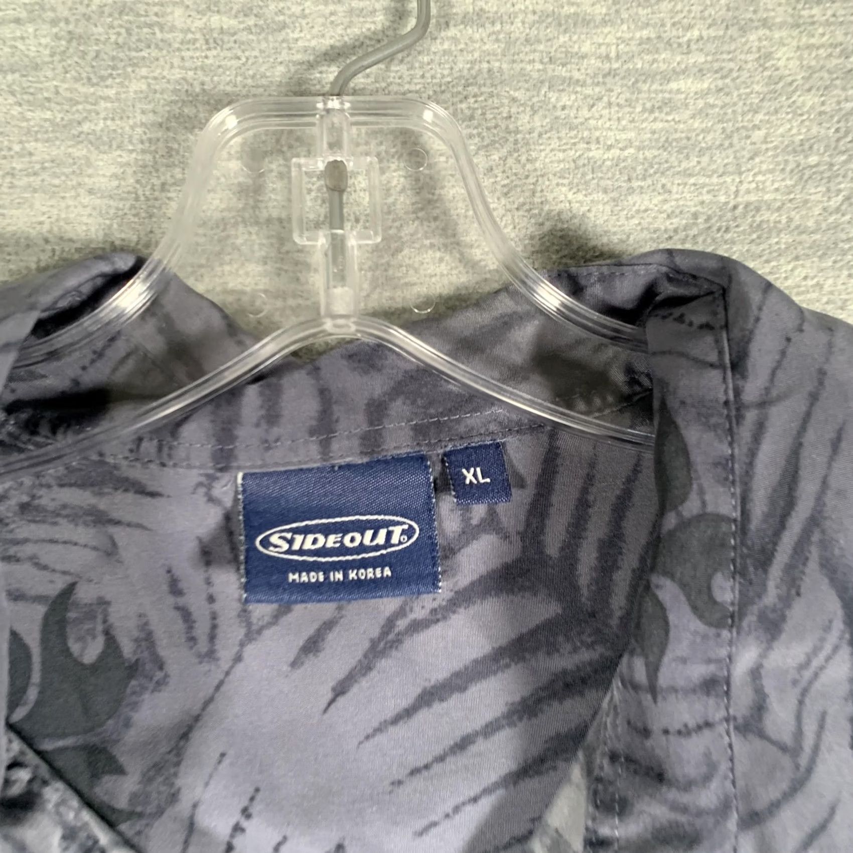 Sideout Sideout Hawaiian Shirt Mens XL Gray Blue Floral Border Aloha Button Front Casual Shirt Size US XL / EU 56 / 4 - 4 Thumbnail