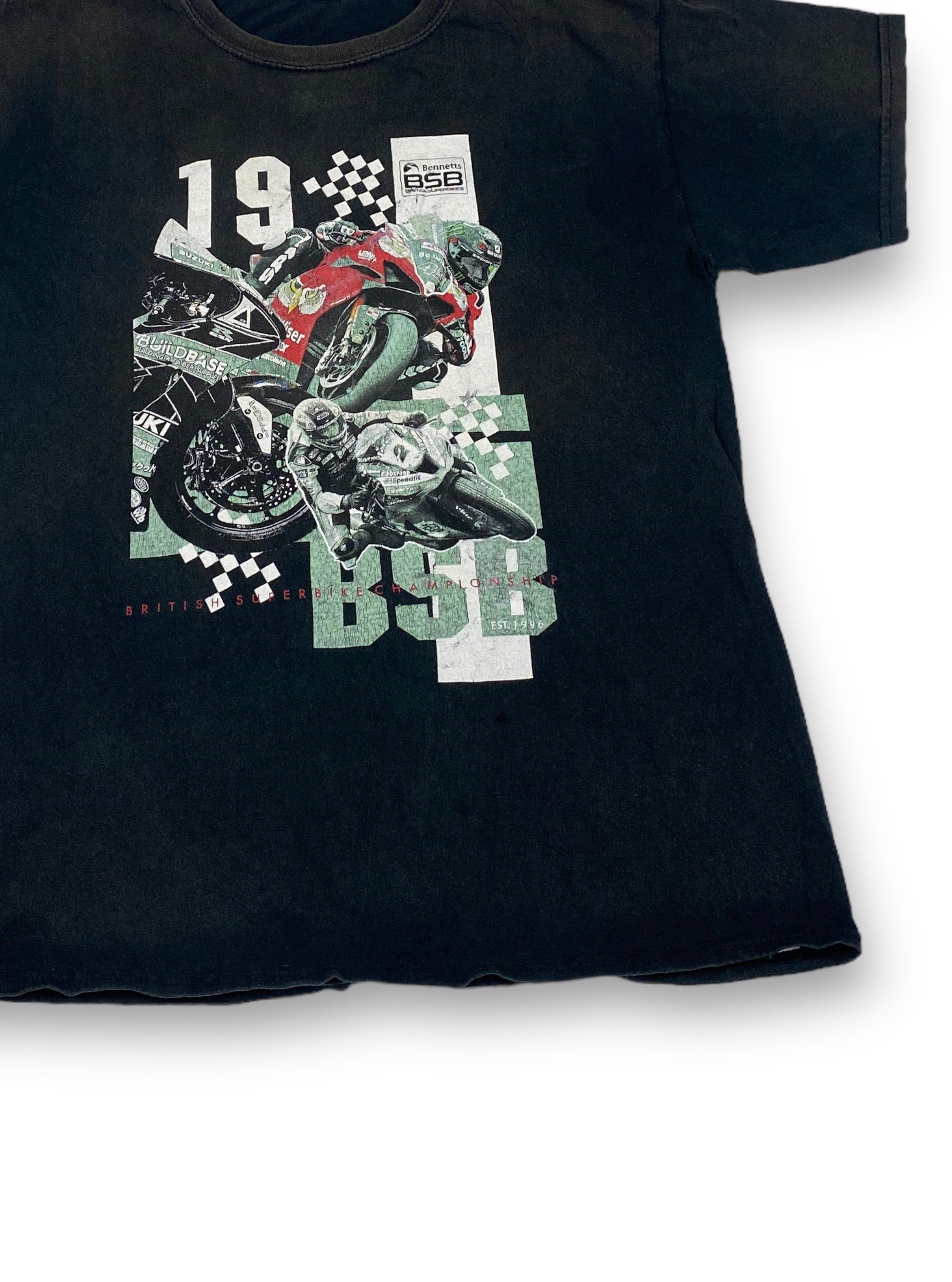 Vintage Vintage BSB British Superbike Faded T-Shirt Y2k Suzuki M617 Size US S / EU 44-46 / 1 - 2 Thumbnail