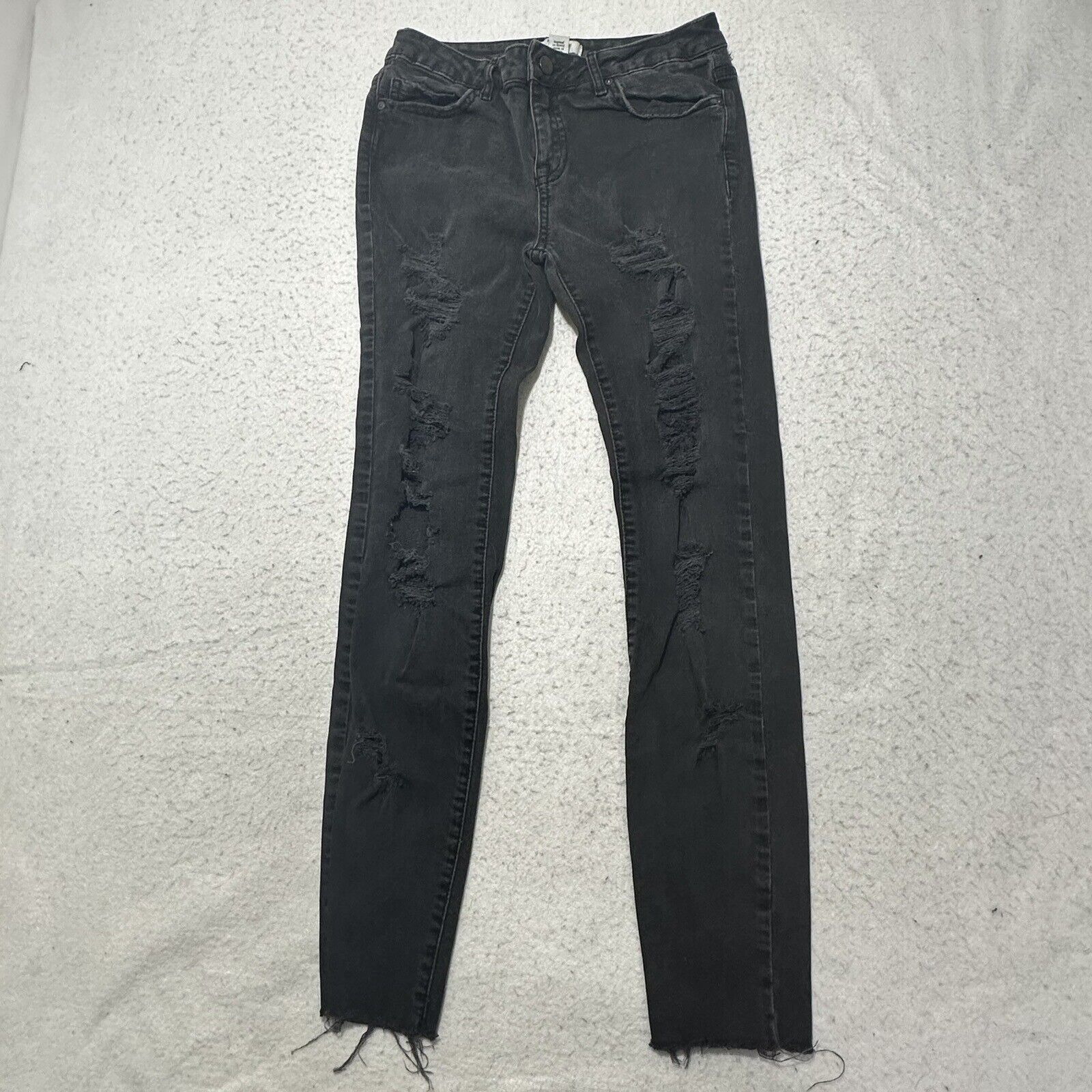 Forever 21 Forever 21 27x26 Skinny Gray Stretch Denim Low Rise Jeans Size 27" / US 4 / IT 40 - 1 Thumbnail