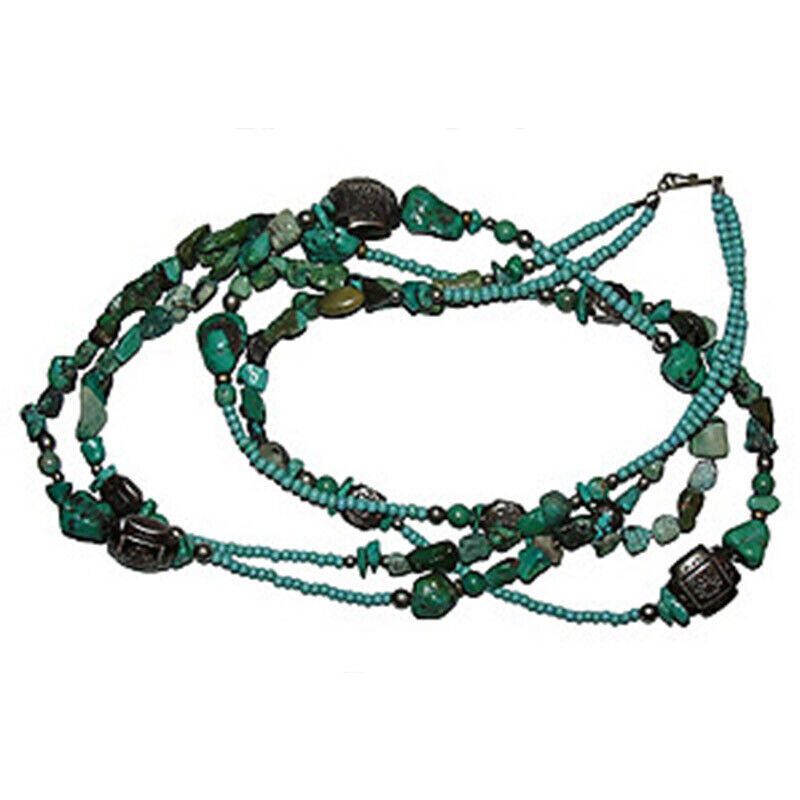Designer Turquoise Nugget Bead Necklace Size ONE SIZE - 3 Thumbnail