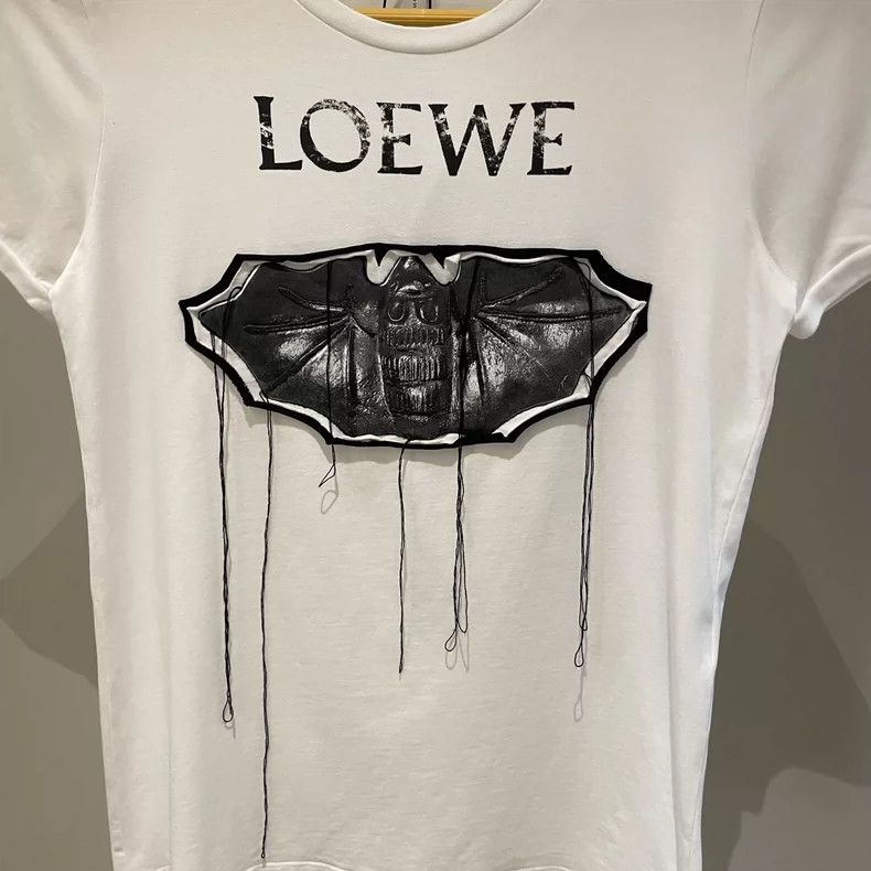 Loewe LOEWE White bat show short line T-shirt Size S / US 4 / IT 40 - 5 Thumbnail