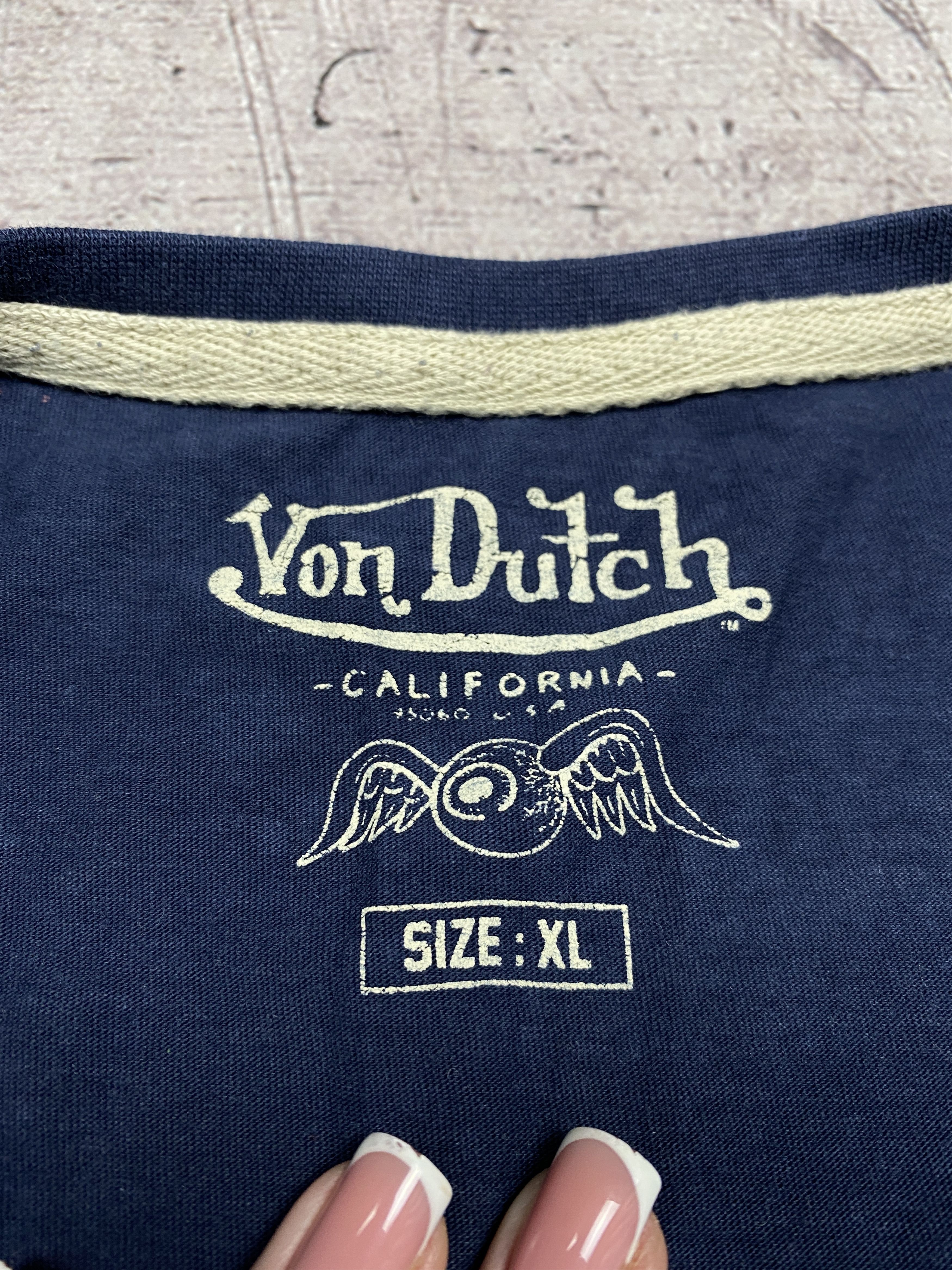 Vintage × Von Dutch Von Dutch Vintage Mens Crew Neck T-Shirt Size US XL / EU 56 / 4 - 4 Thumbnail