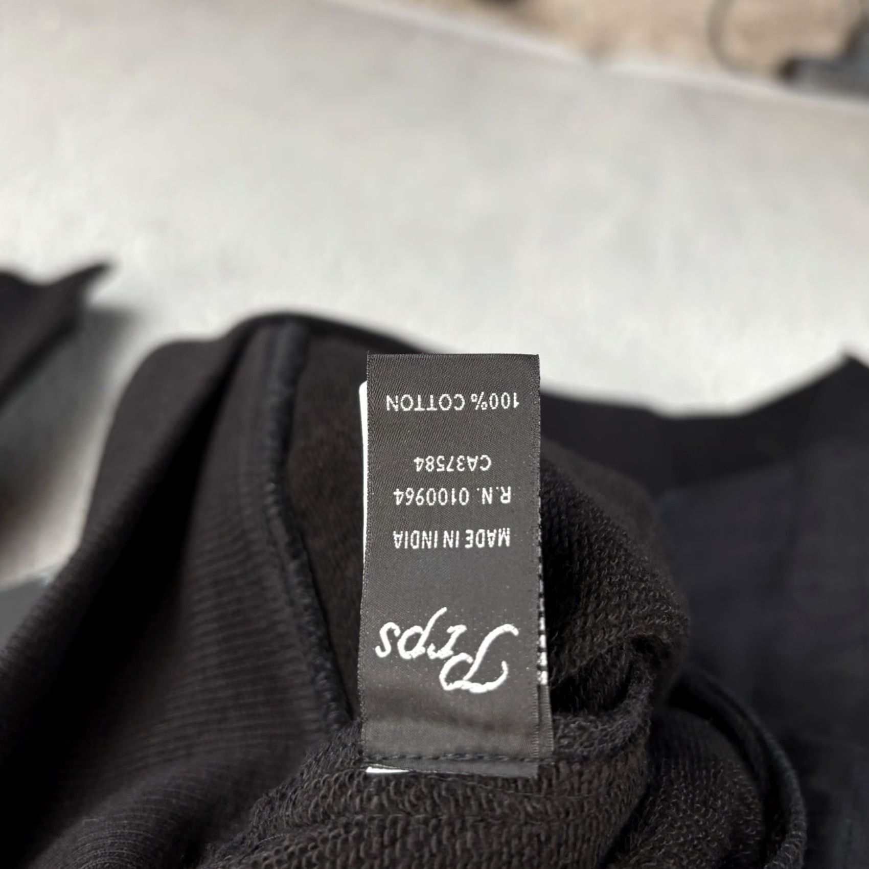 Prps PRPS Sweatshirt Mens Small Black Drawstring Waist Zip Pocket Street MSRP 198 Size US S / EU 44-46 / 1 - 6 Thumbnail