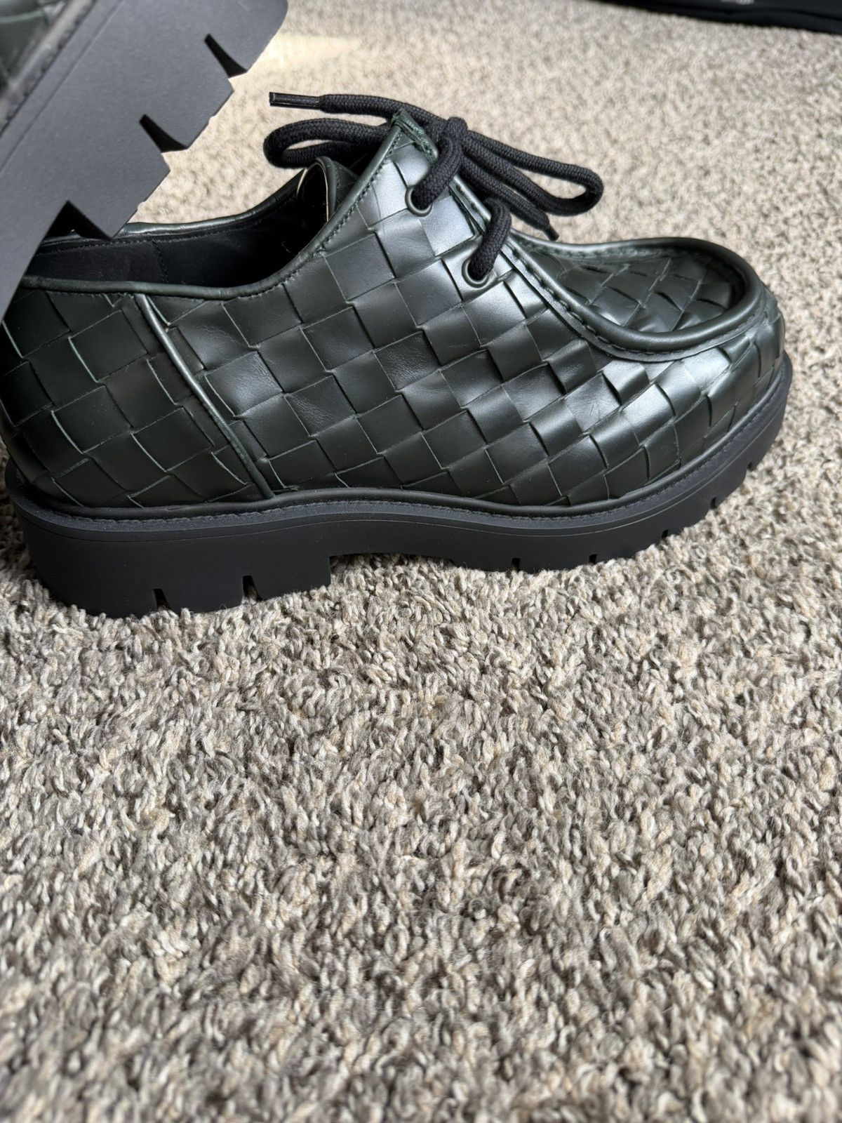Bottega Veneta Dark Green Haddock Lace Up Size US 11 / EU 44 - 11 Thumbnail