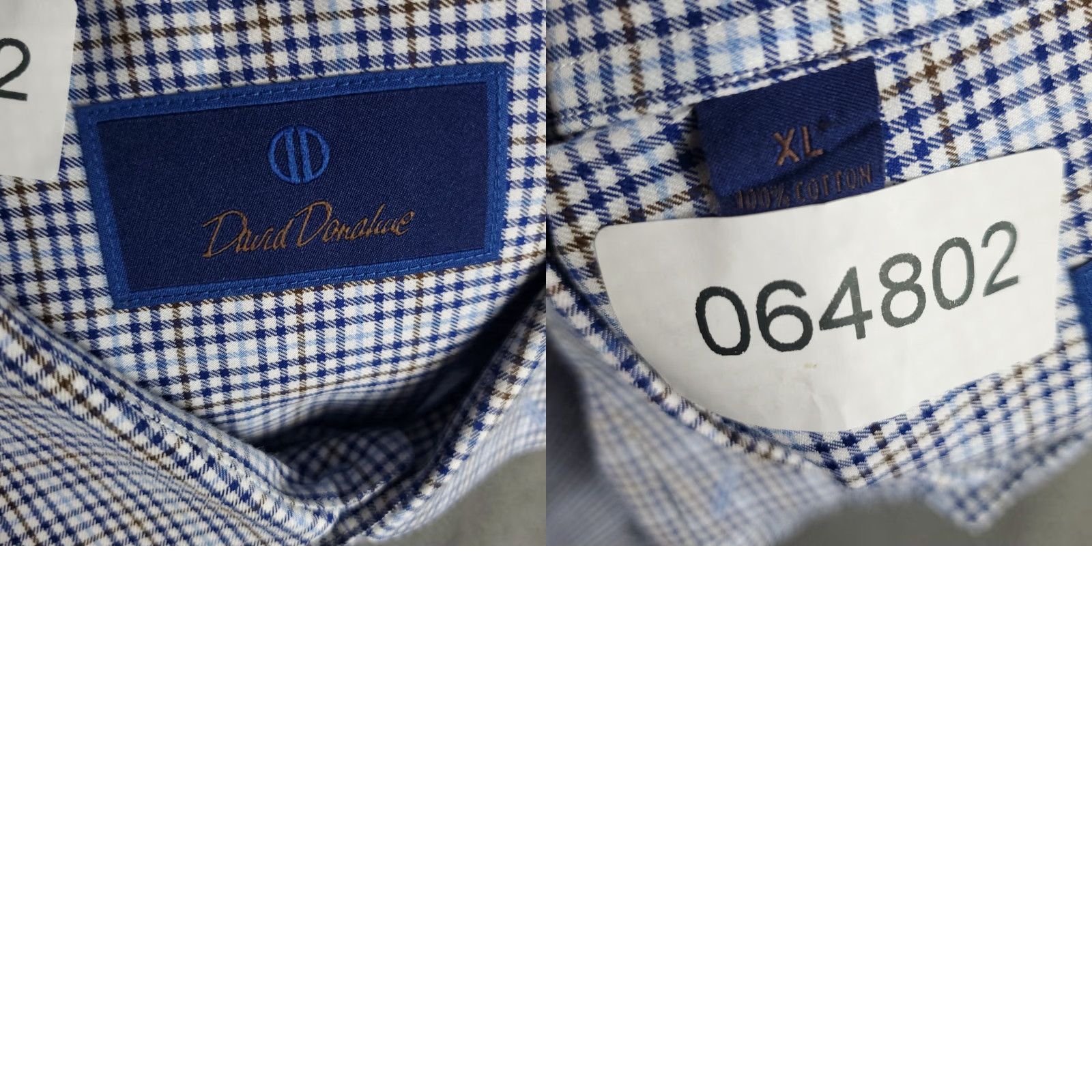 David Donahue David Donahue Shirt Mens XL Blue Plaid Button-Up Long Sleeve Casual Modern Preppy Size US XL / EU 56 / 4 - 7 Thumbnail