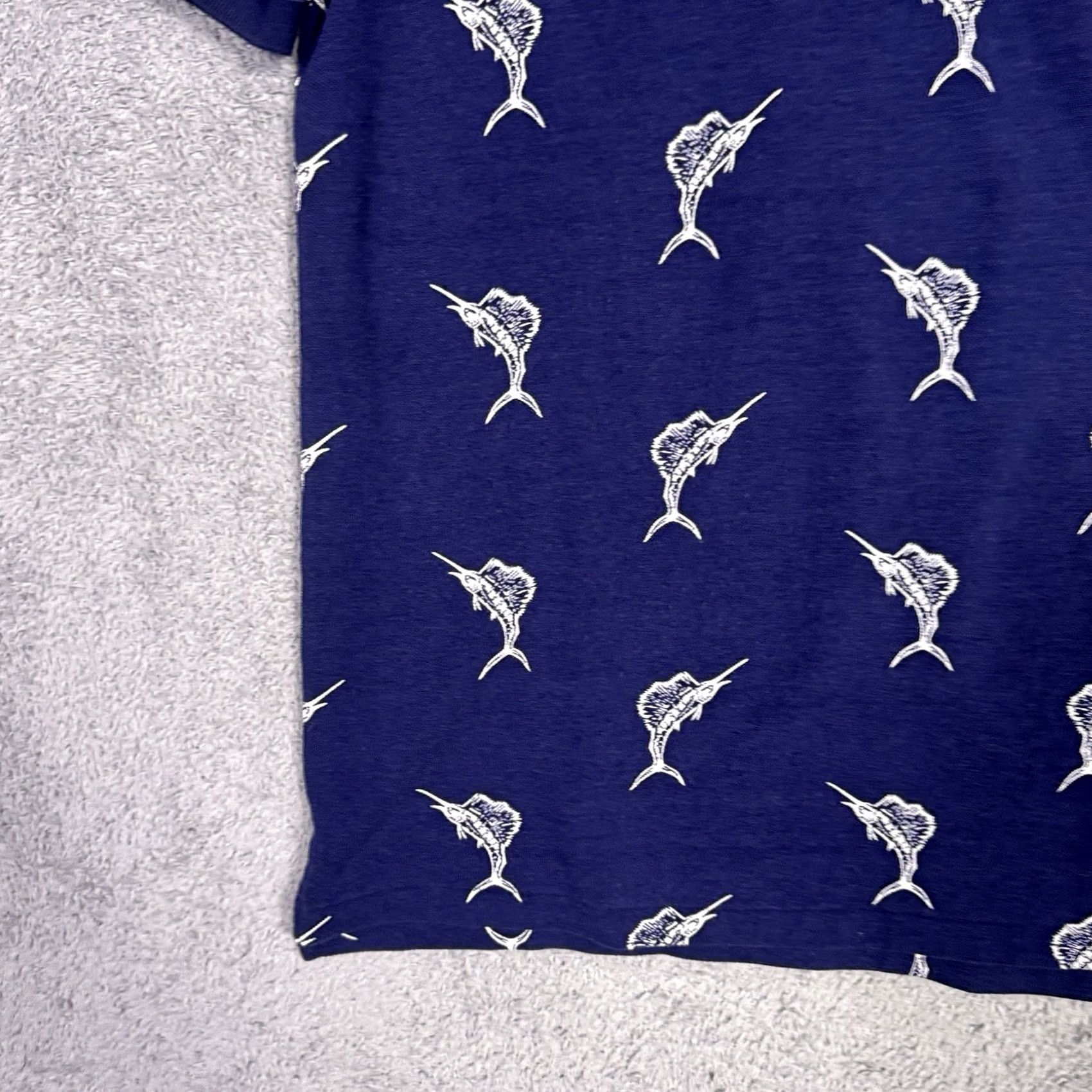 Polo Ralph Lauren VINTAGE Polo Ralph Lauren Shirt Mens S Pique Polo Classic Fit Swordfish All Over Print Shirt Mens S Blue 90s Outdoor Golf Size US S / EU 44-46 / 1 - 3 Thumbnail