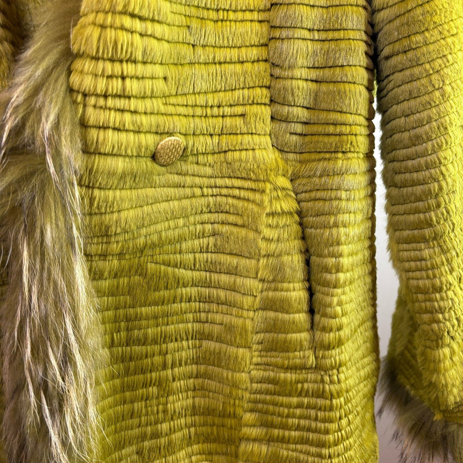 Other Rizal Reversible Fur Coat Olive Green 100% Rabbit Fox Fur & Size M / US 6-8 / IT 42-44 - 17 Thumbnail