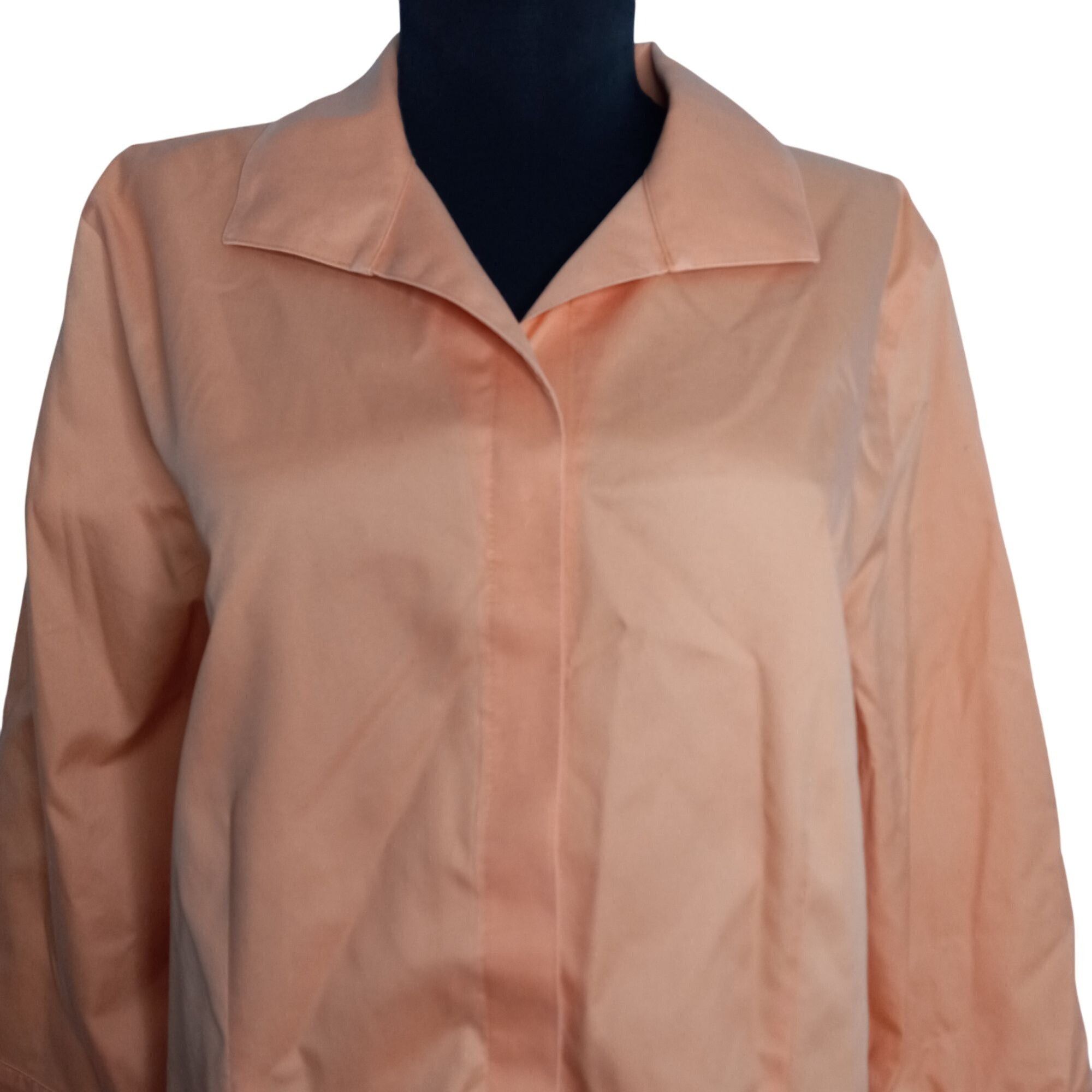 Chicos Chicos Size 2 Large Blouse Womens Orange No Iron Cotton Size L / US 10 / IT 46 - 2 Thumbnail