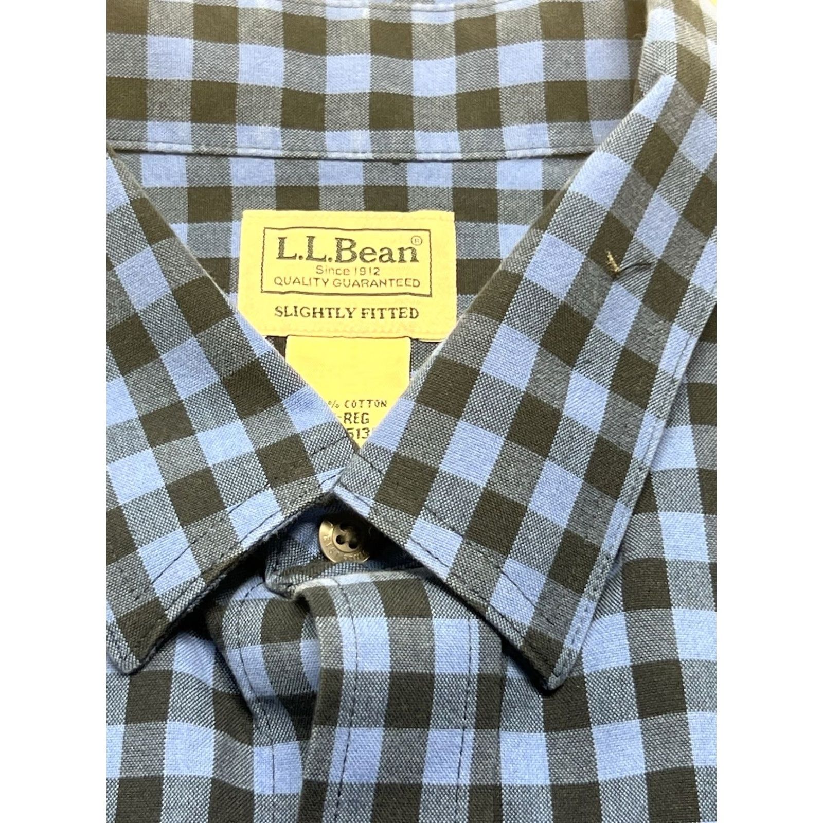 Vintage VINTAGE L.L. Bean Men’s Button Up Shirt Gingham Check 100% Cotton Blue M Size US M / EU 48-50 / 2 - 6 Thumbnail