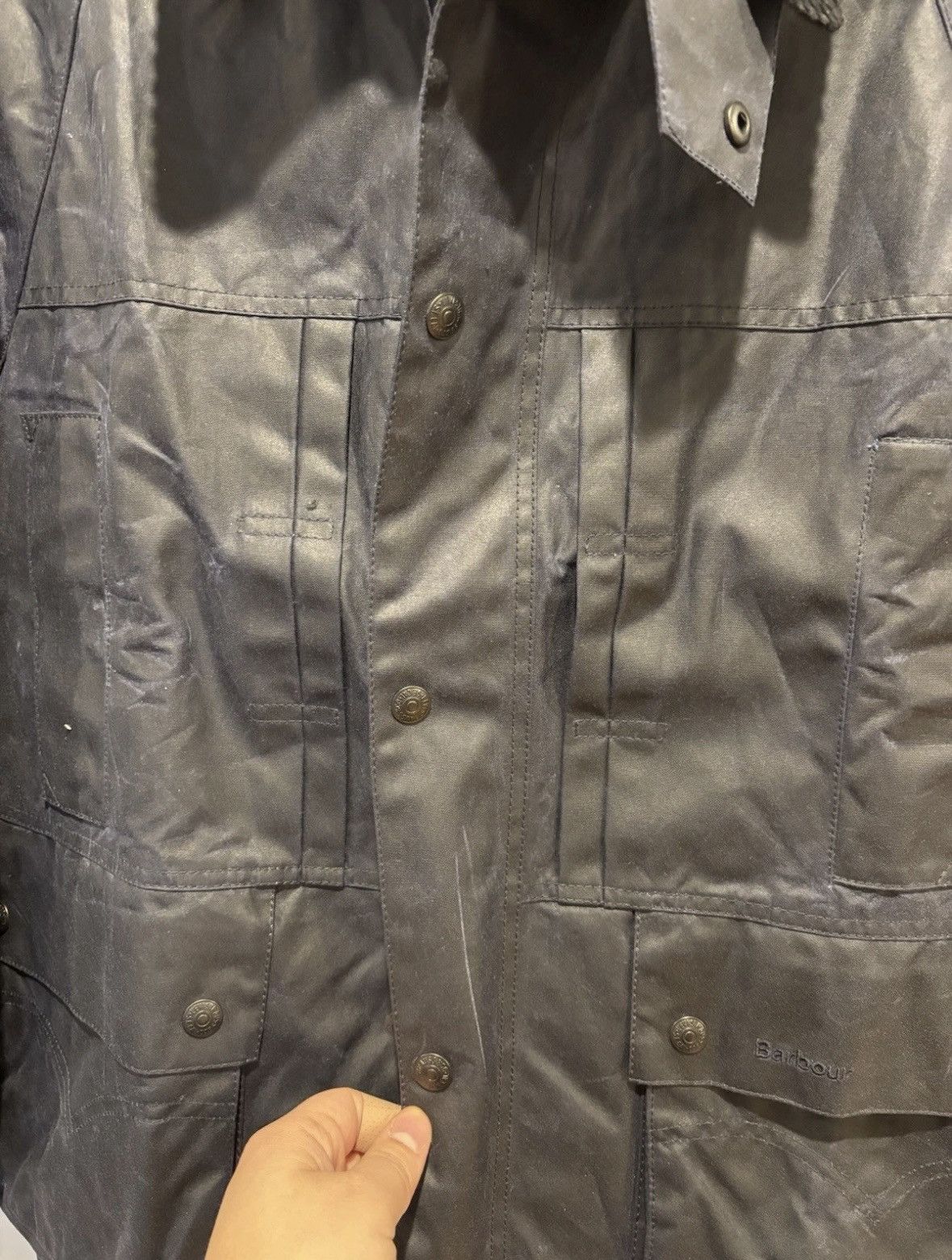 Barbour Barbour x Levi's OS Bedale Waxed Jacket L Blue Oversized Size US L / EU 52-54 / 3 - 7 Thumbnail