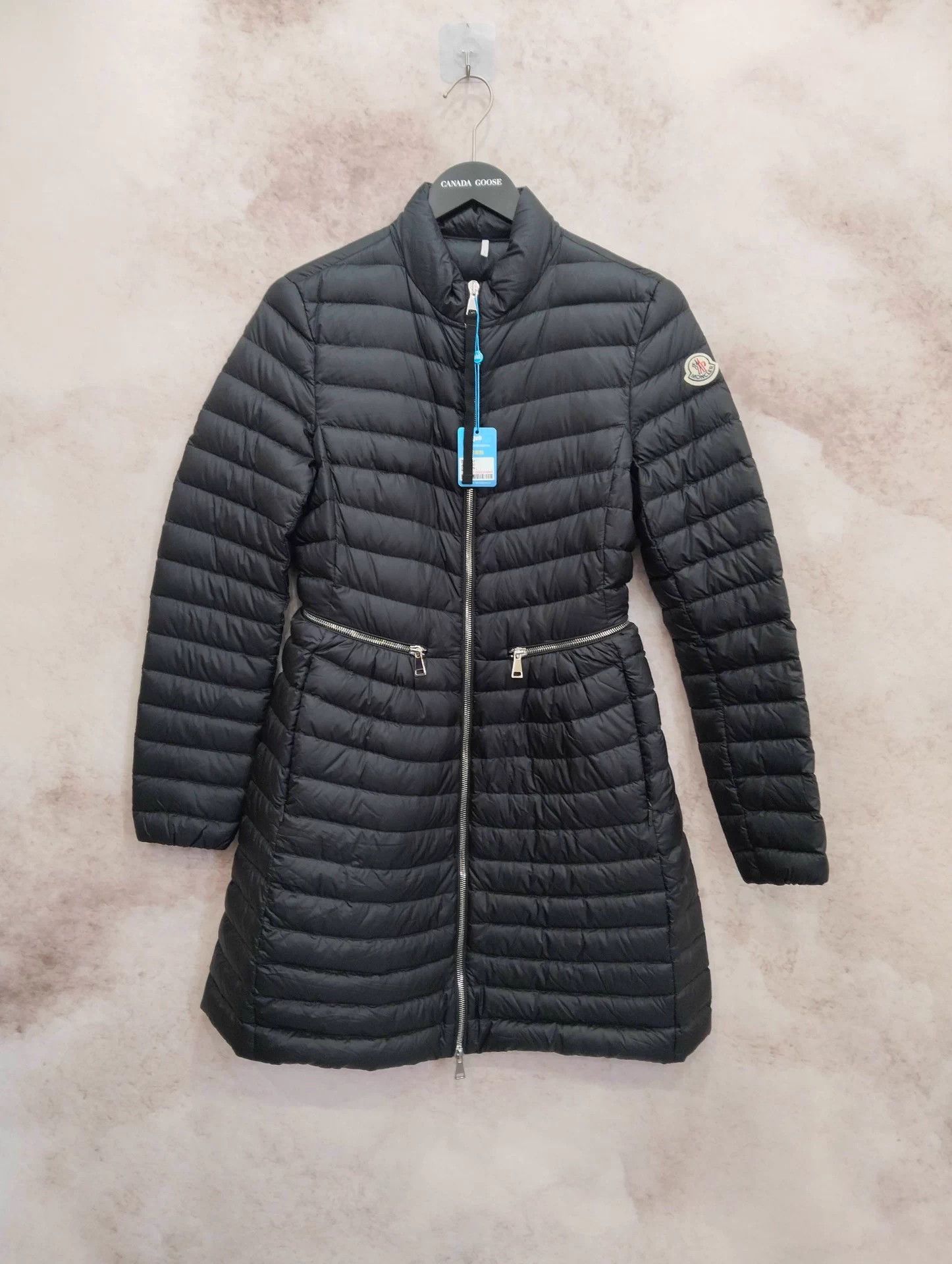 Moncler Moncler AGATELON Black Long Waist Down Coat Size 2 Size M / US 6-8 / IT 42-44 - 1 Thumbnail