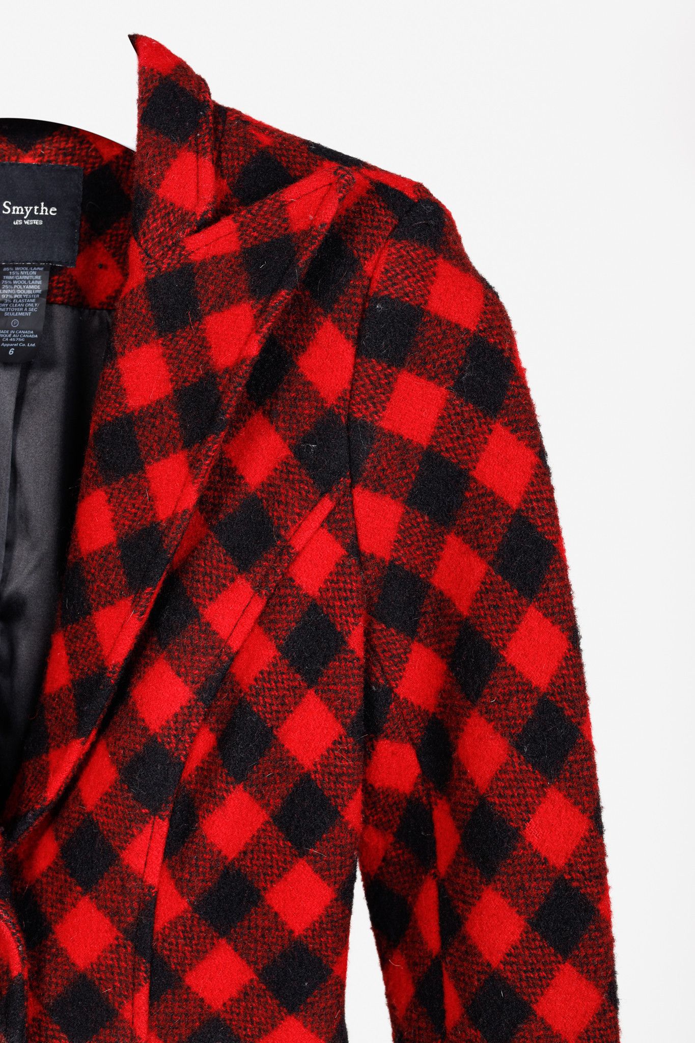 SMYTHE Smythe AW/11 Red Buffalo Check Riding Jacket Size M / US 6-8 / IT 42-44 - 5 Thumbnail