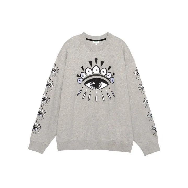 Kenzo KENZO Classic Grey Eyeball Graphic Sweatshirt -2507 Size US XS / EU 42 / 0 - 1 Thumbnail