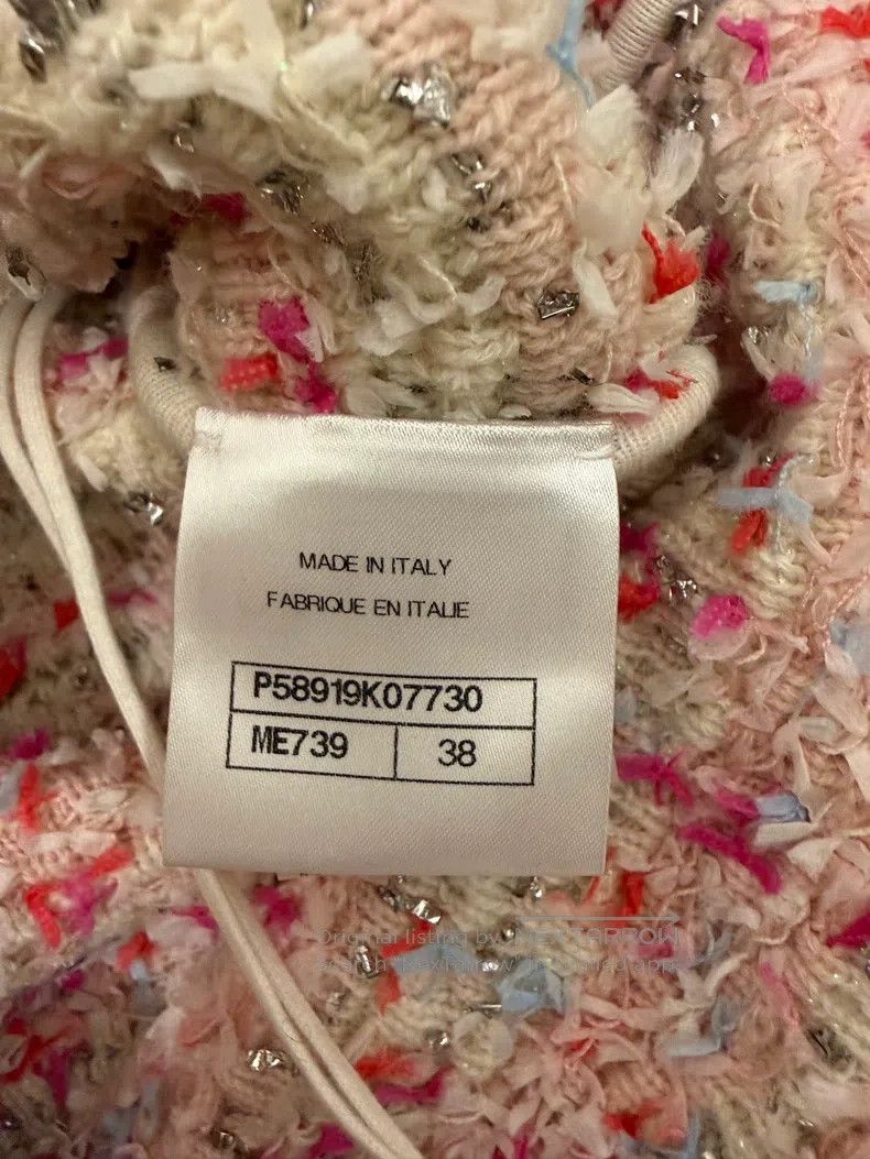 Chanel Chanel Waterfall series pink tweed sequin dress Size XS / US 0-2 / IT 36-38 - 6 Thumbnail