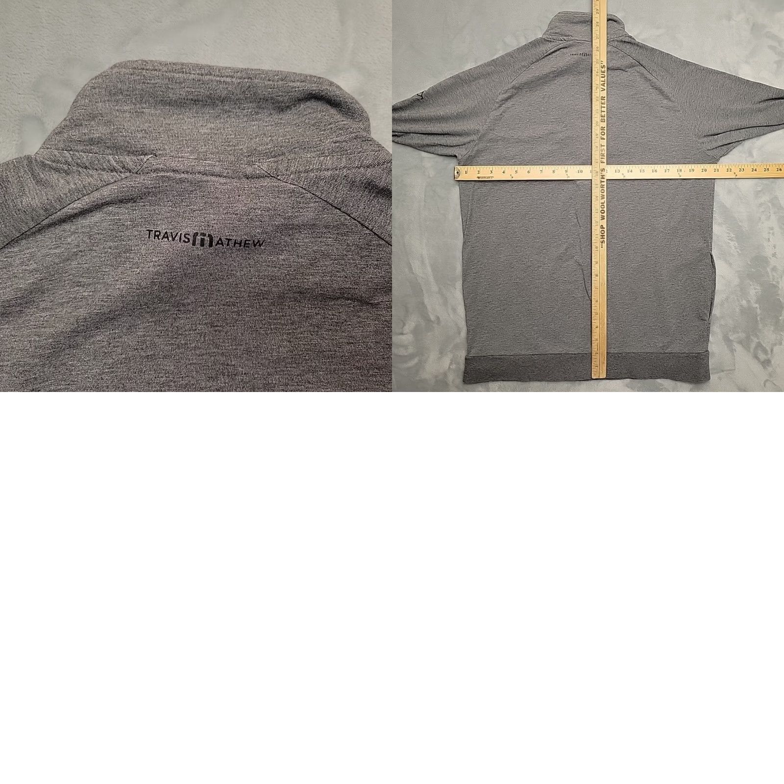 TravisMathew Travis Mathew Sweater Mens M Gray 1/4 Zip Long sleeve Performance Golf Pullover Size US M / EU 48-50 / 2 - 8 Thumbnail