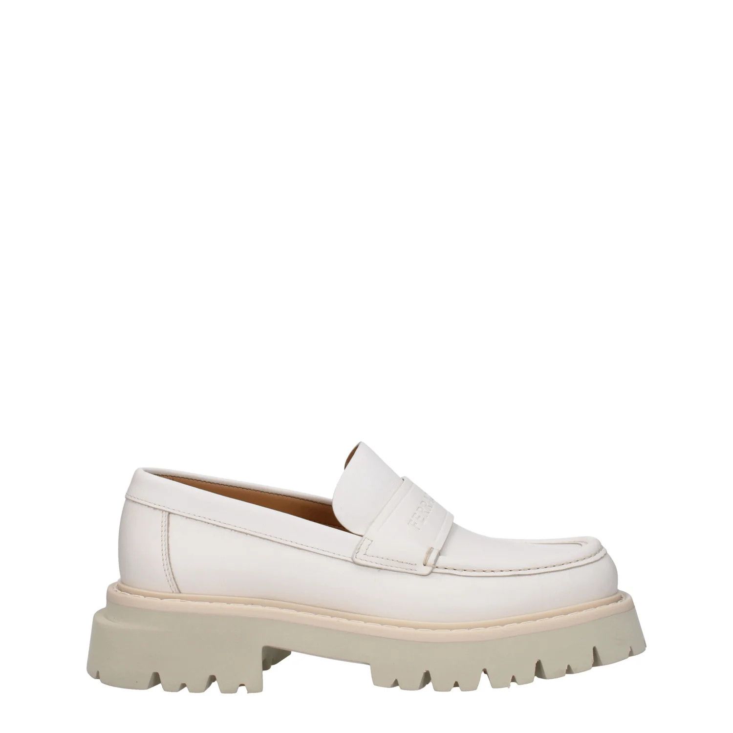 Salvatore Ferragamo o1s1rm0724 Leather Loafers in White Size US 12.5 / EU 45-46 - 1 Thumbnail