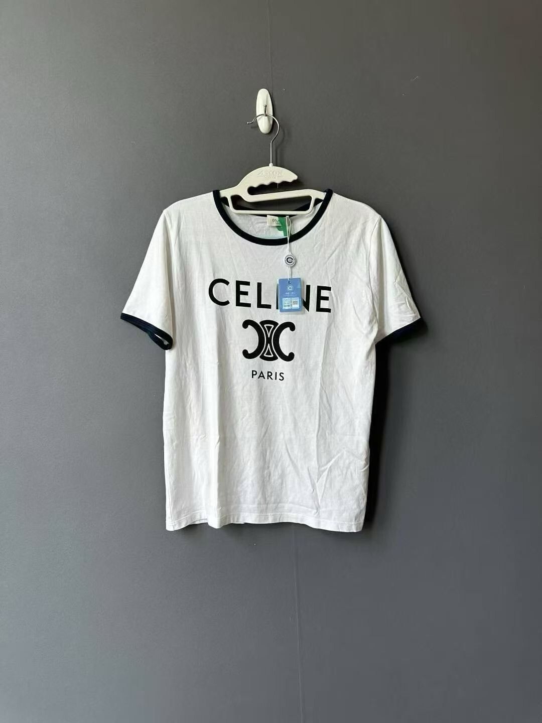 Celine Celine Triomphe Short Sleeve Top Size L / US 10 / IT 46 - 1 Thumbnail