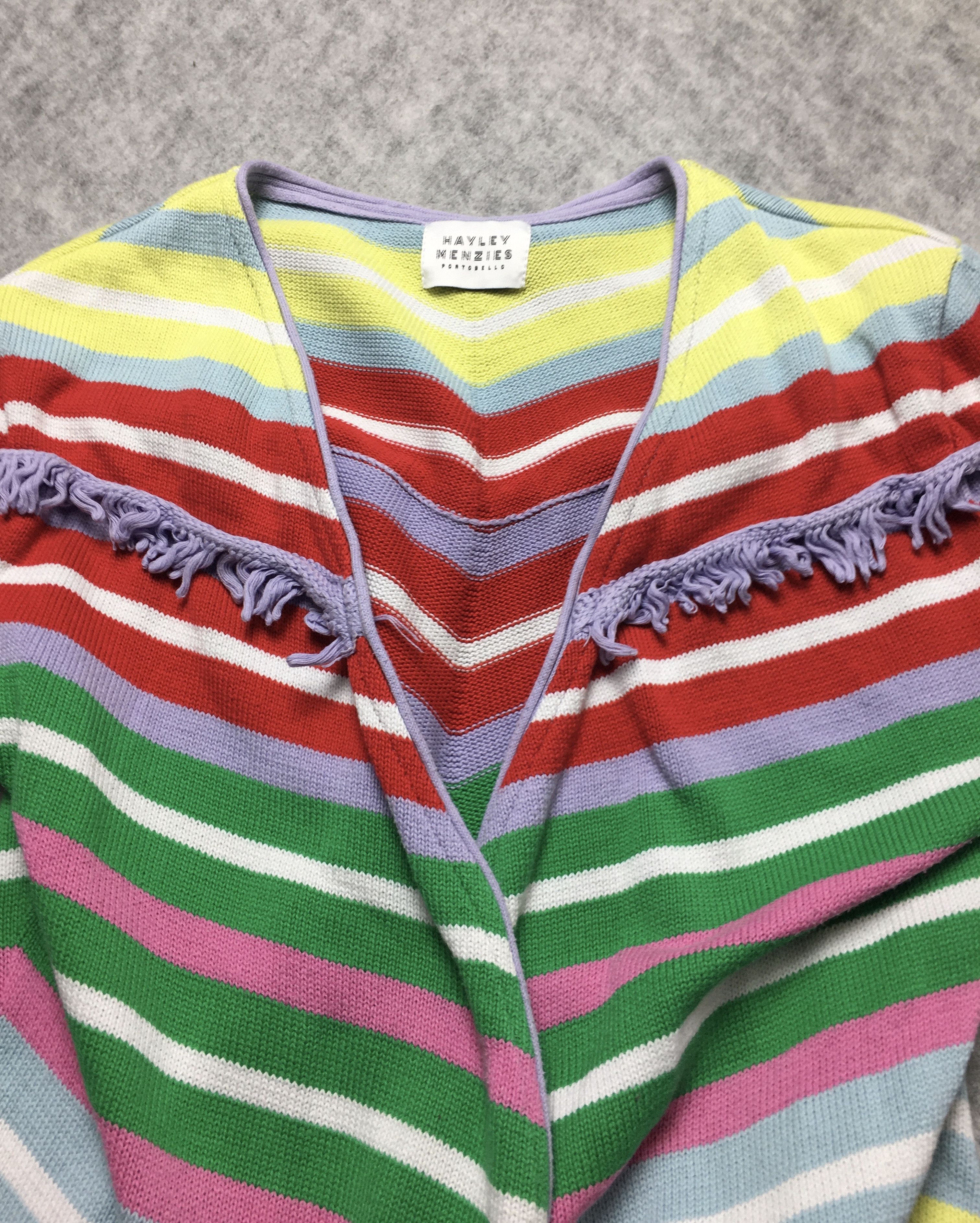 Japanese Brand Hayley Menzies Jacquard Candy Cane Long Cotton Cardigan Size M / US 6-8 / IT 42-44 - 9 Thumbnail