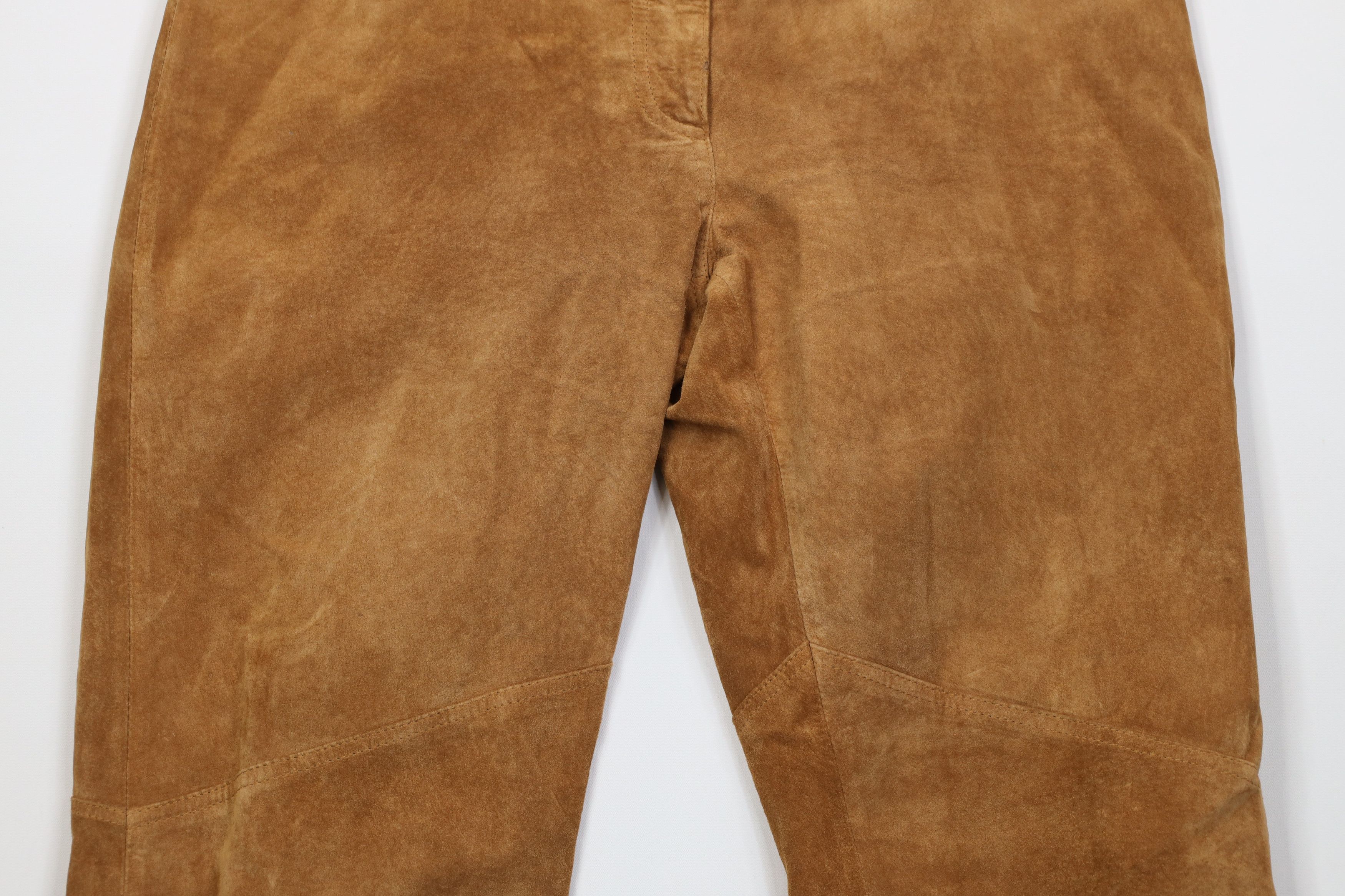Vintage Vintage 90s Y2K Babydoll Streetwear Leather Pants Brown Size 34" / US 12 / IT 48 - 3 Thumbnail