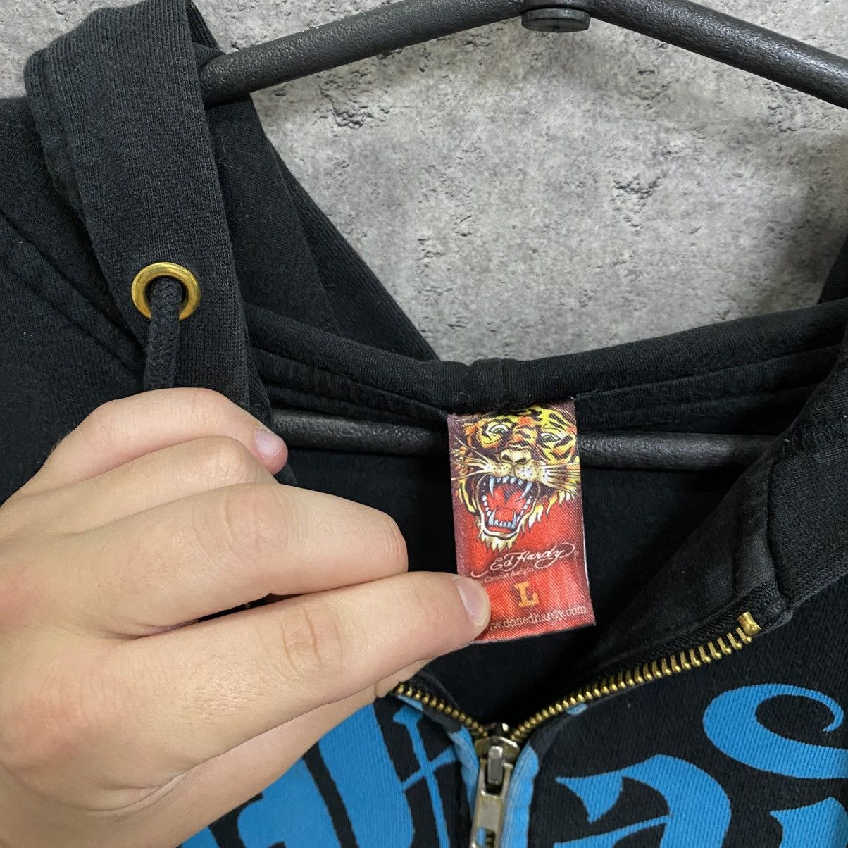 Ed Hardy VINTAGE Y2K ED HARDY ZIP HOODIE ALL OVER PRINTED Size US L / EU 52-54 / 3 - 17 Thumbnail