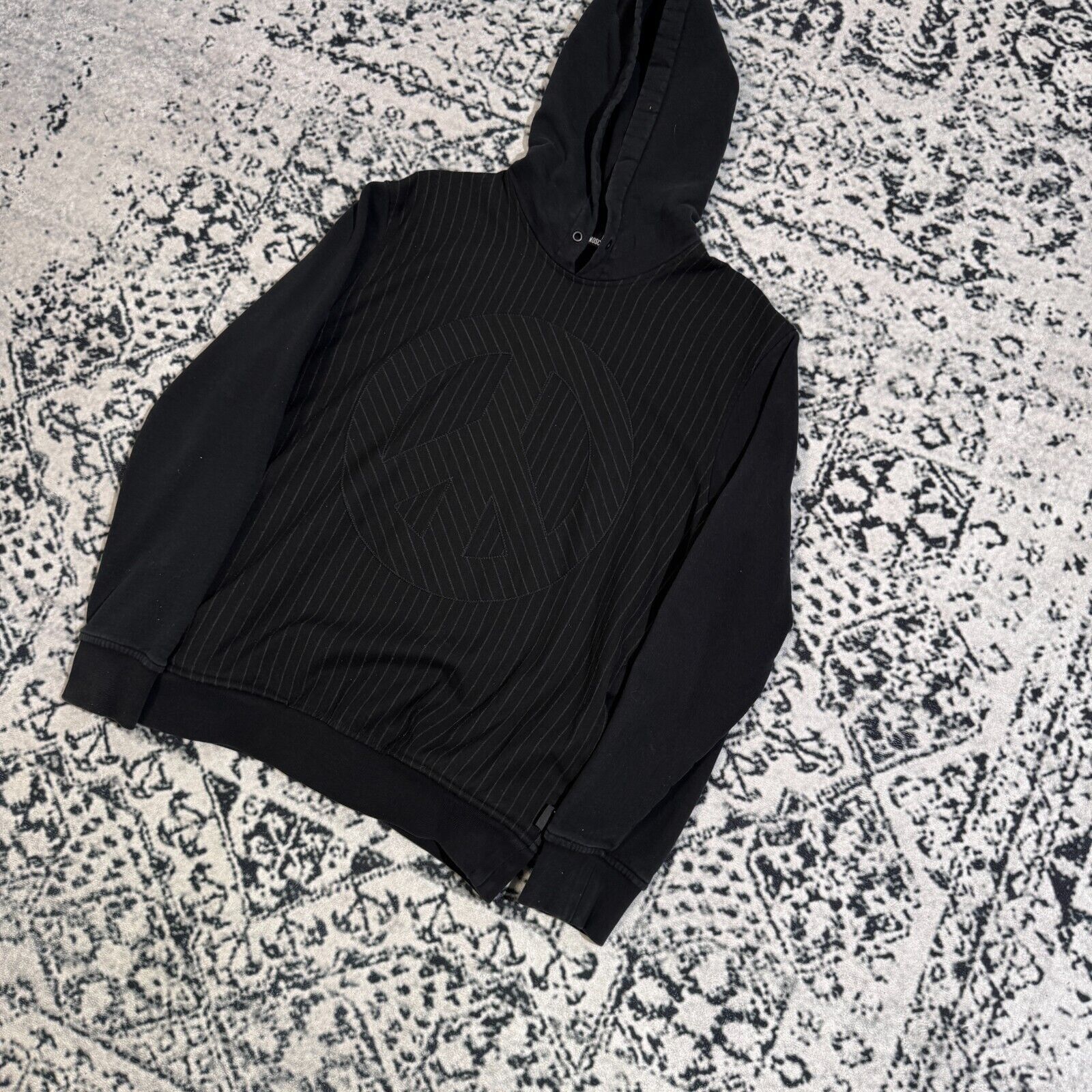 Moschino × Vintage Love Moschino Unisex Black Cotton Hoodie Size M Regular Fit Size US M / EU 48-50 / 2 - 3 Thumbnail