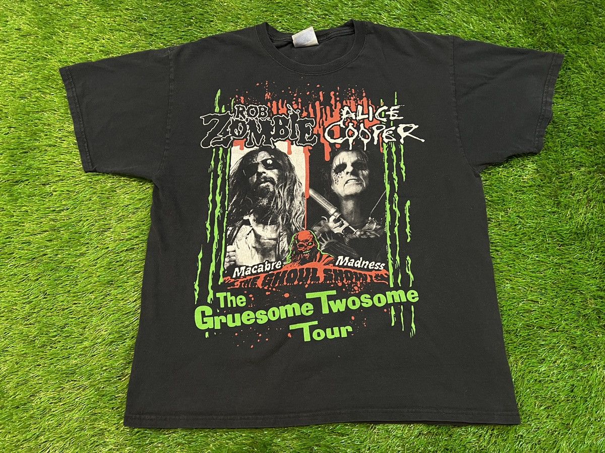 2010 GRUESOME TWOSOME TOUR Shirt ROB ZOMBIE ALICE COOPER