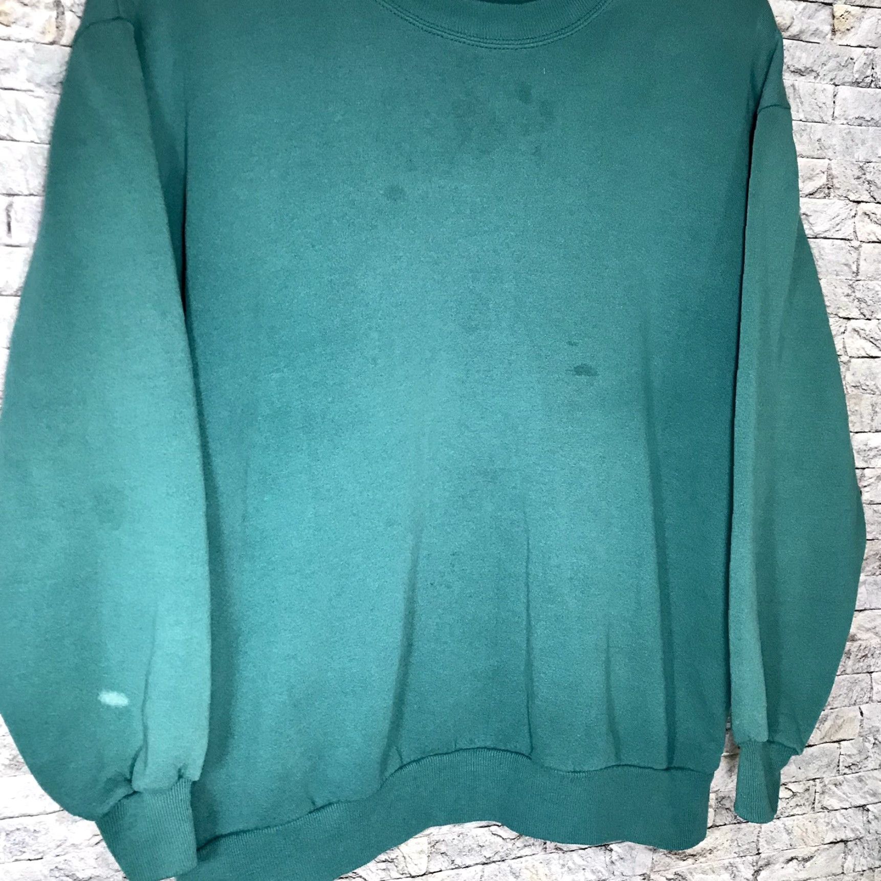 Jerzees VINTAGE Jerzees Sweatshirt Crew Neck XL Men Green 90s USA Made Blank Size US XL / EU 56 / 4 - 2 Thumbnail