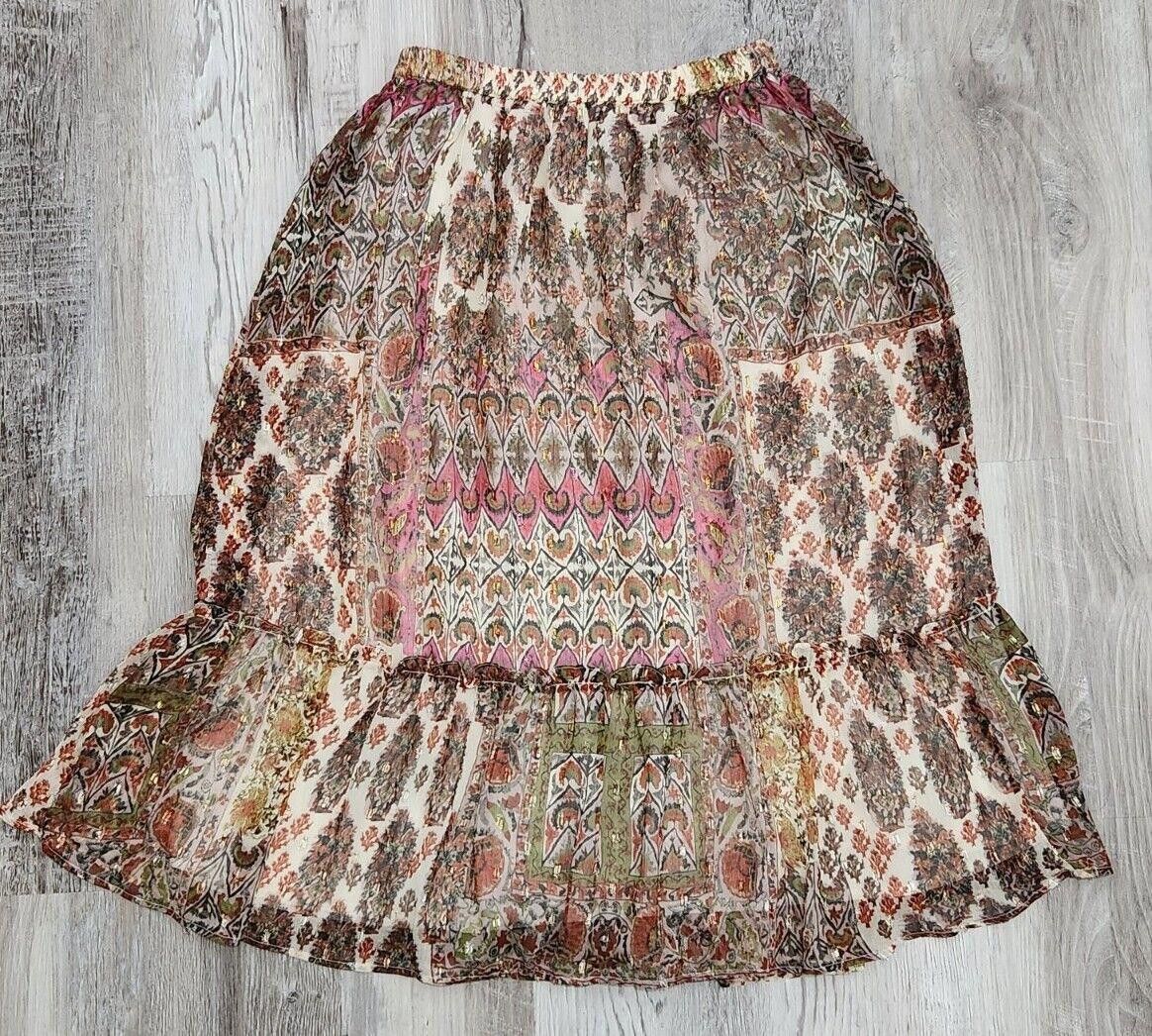 Kiko Kostadinov RD KOKO Skirt Small Lined Elastic Waist Tiered Shimmer Size 28" / US 6 / IT 42 - 2 Thumbnail