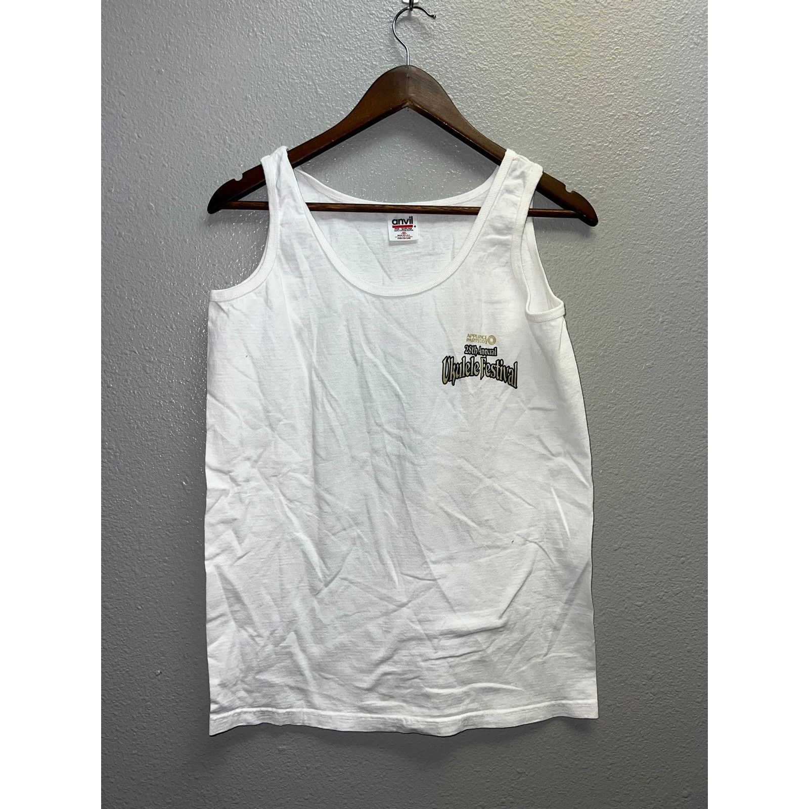 Anvil Vintage Ukulele Shirt 28th Annual Festival Kapiolani Tank M Size M / US 6-8 / IT 42-44 - 2 Thumbnail