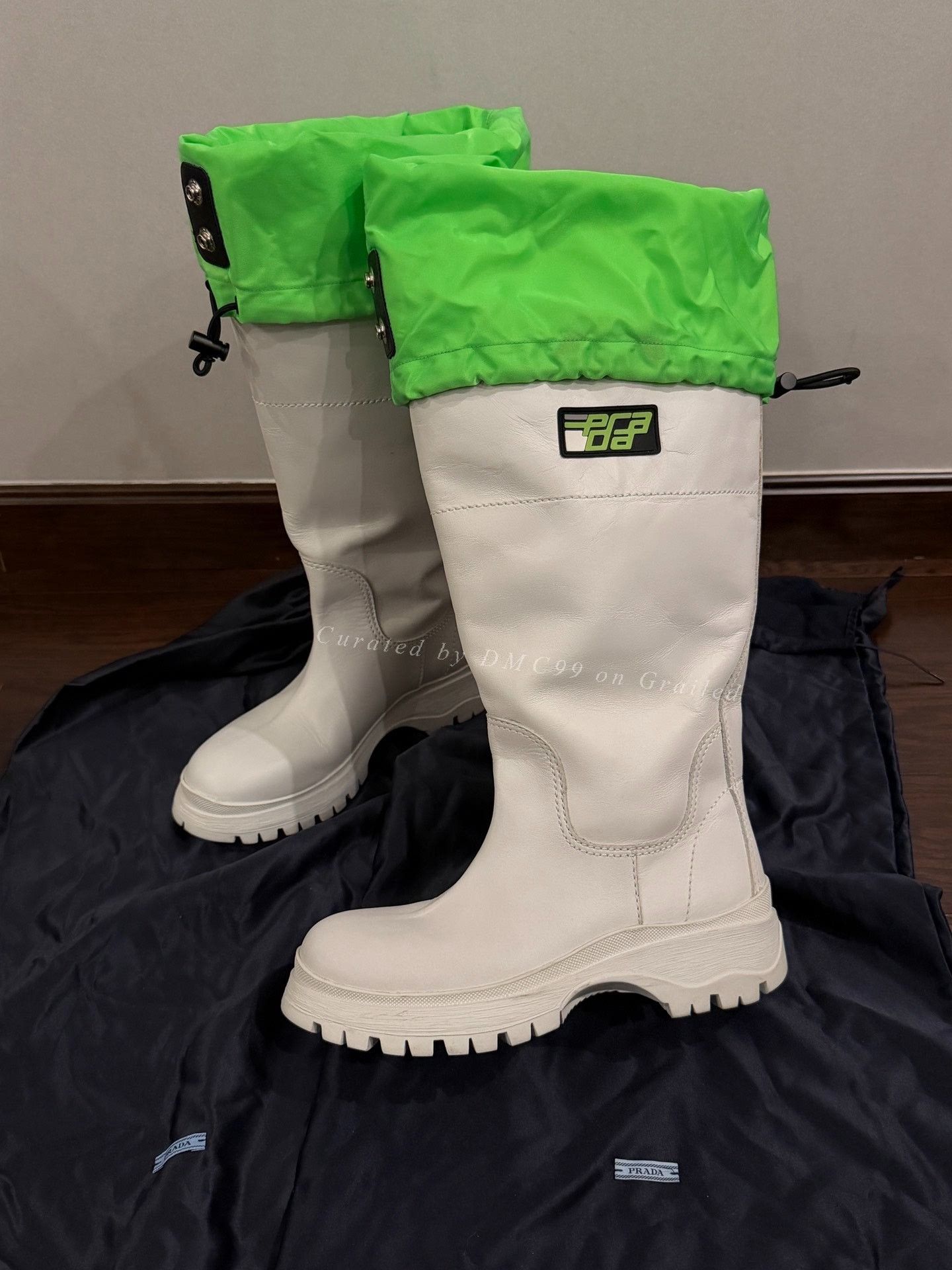 Prada Prada Runway White Leather Detachable Boots Size US 6 / IT 36 - 1 Thumbnail