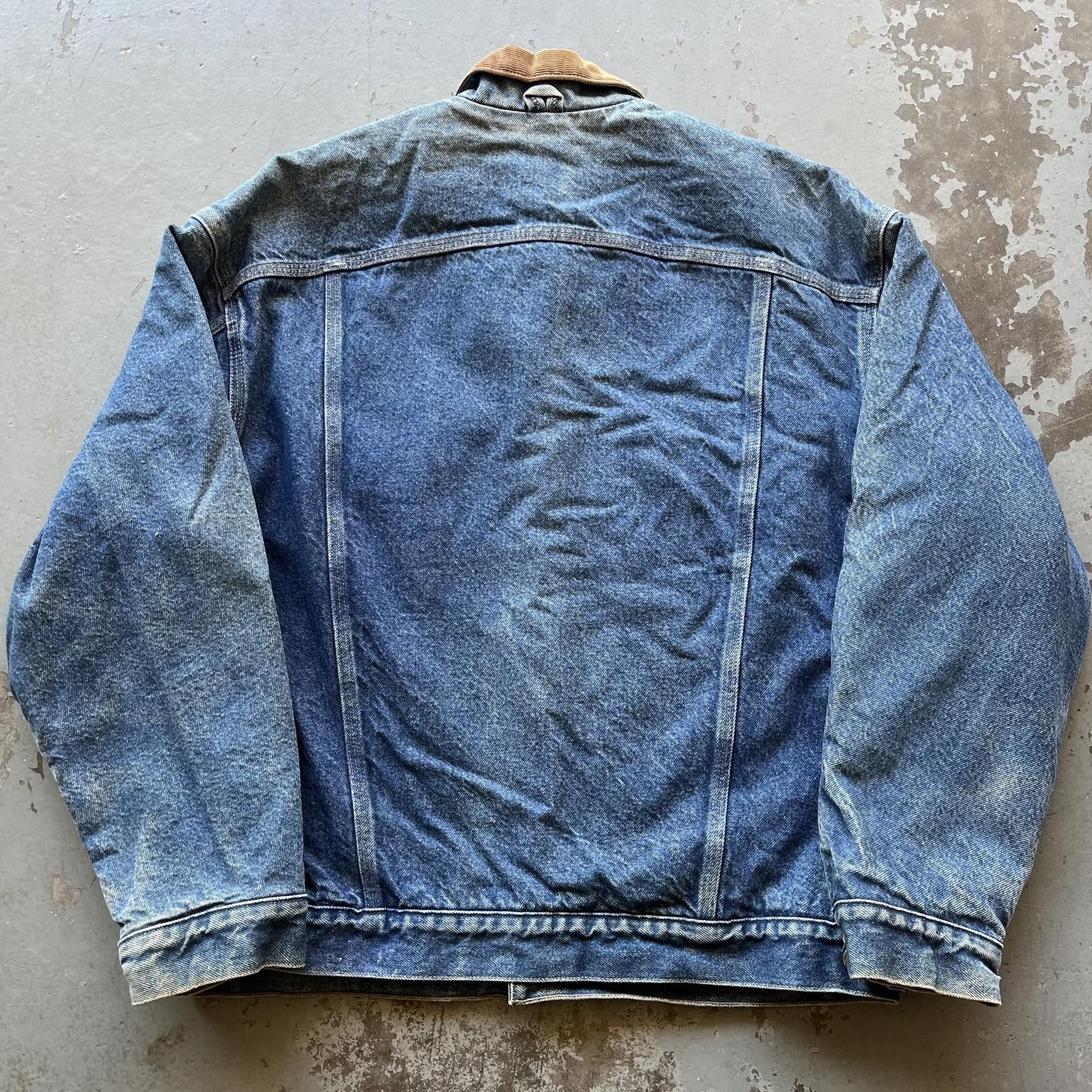 Carhartt × Vintage Vintage Denim Carhartt Aztec Blanket Lined Trucker Jacket Size US XL / EU 56 / 4 - 7 Thumbnail