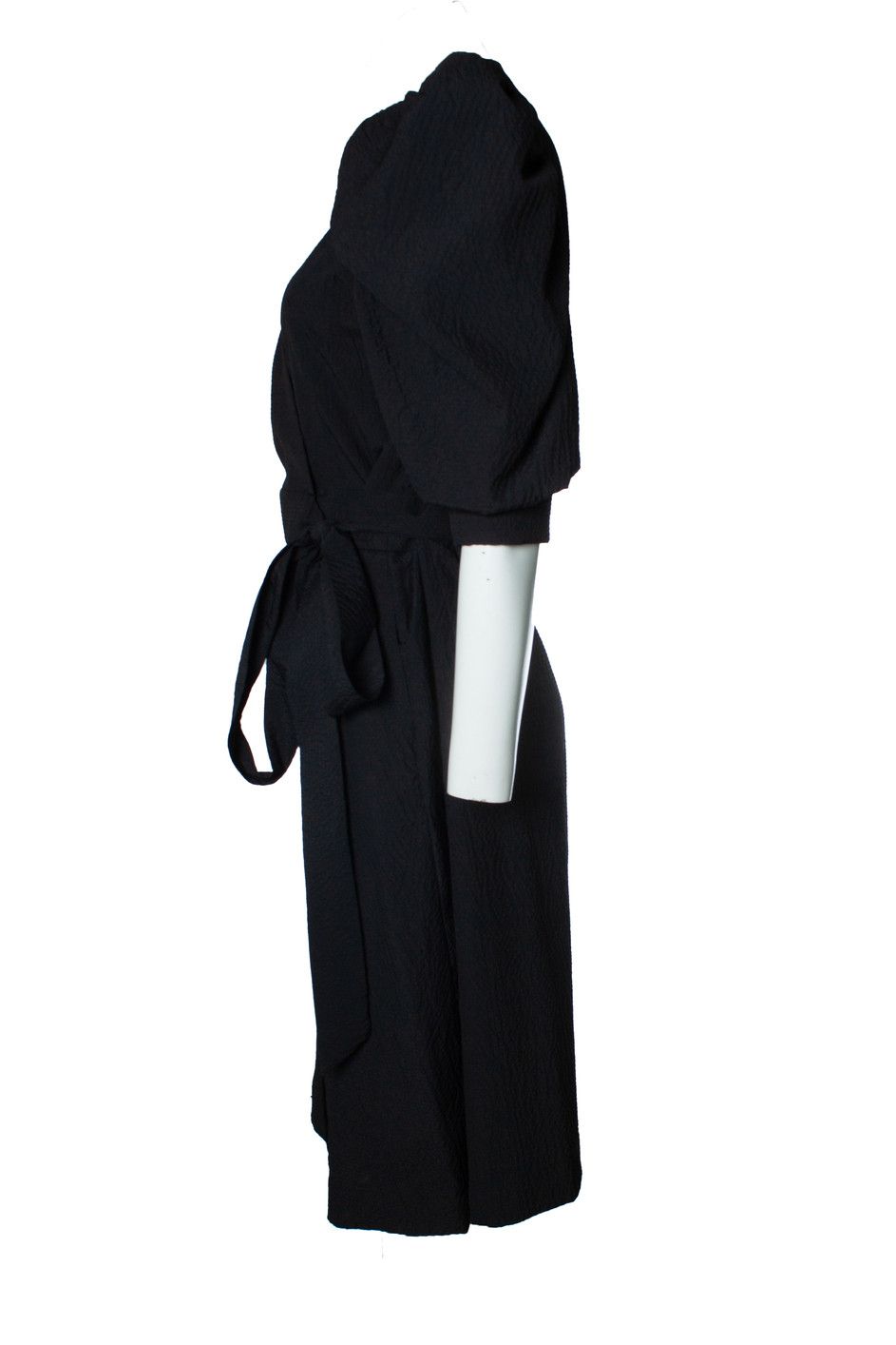 MUNTHE Munthe, black wrap dress with shirt balloon sleeves Size M / US 6-8 / IT 42-44 - 2 Thumbnail