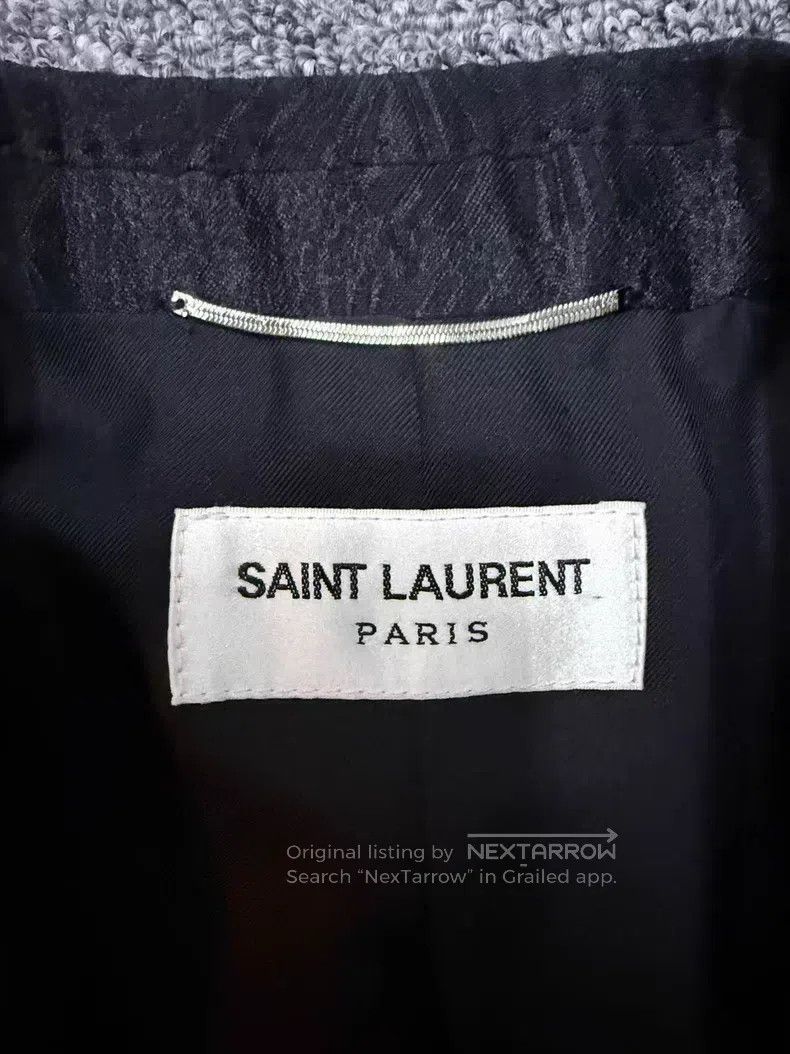 Saint Laurent Paris Saint Laurent Paris Dark Patterned Real Silk Jacquard Suit Size US M / EU 48-50 / 2 - 3 Thumbnail