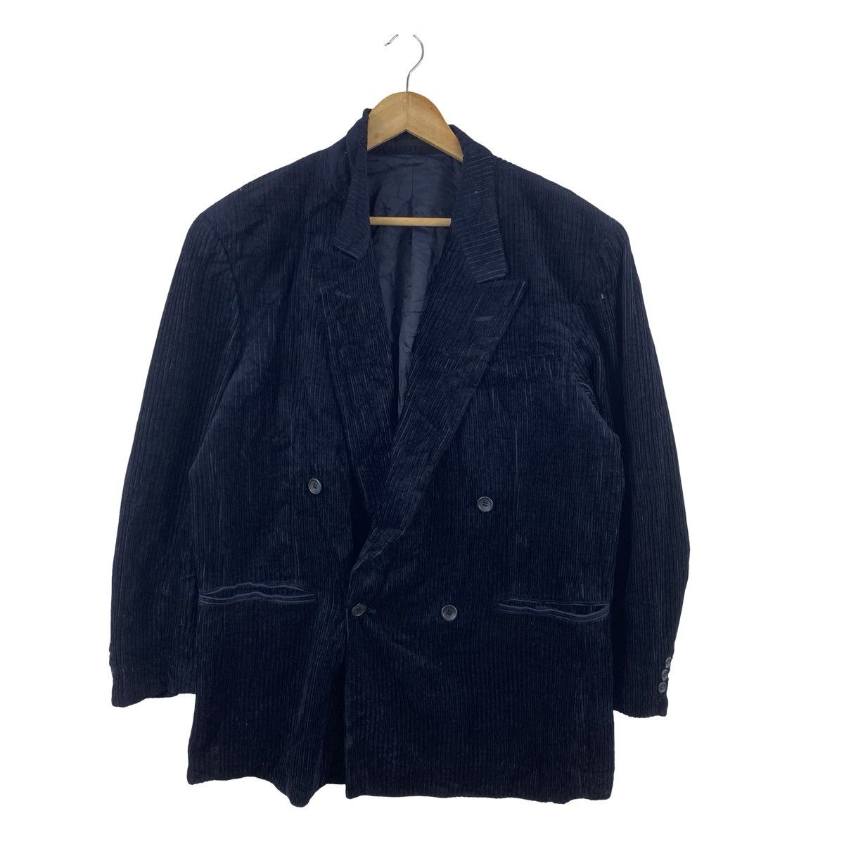 Lanvin Vintage LANVIN PARIS Corduroy Double Breasted Blazer Jacket Size XL / US 12-14 / IT 48-50 - 4 Thumbnail