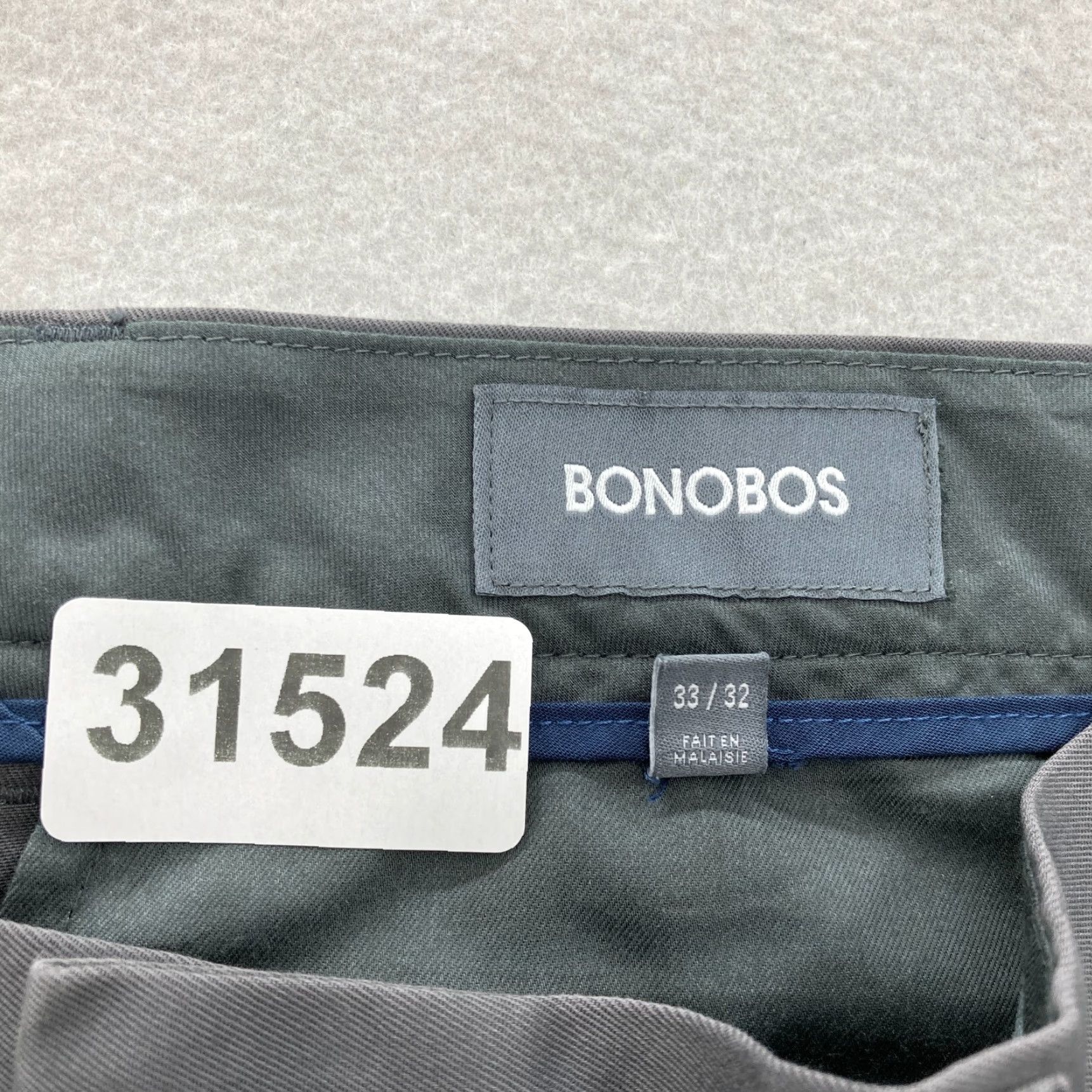Bonobos Bonobos Friday Pants Mens 33x30 Gray Straight Leg Dress Chino Weekday Warriors Size US 33 - 4 Thumbnail