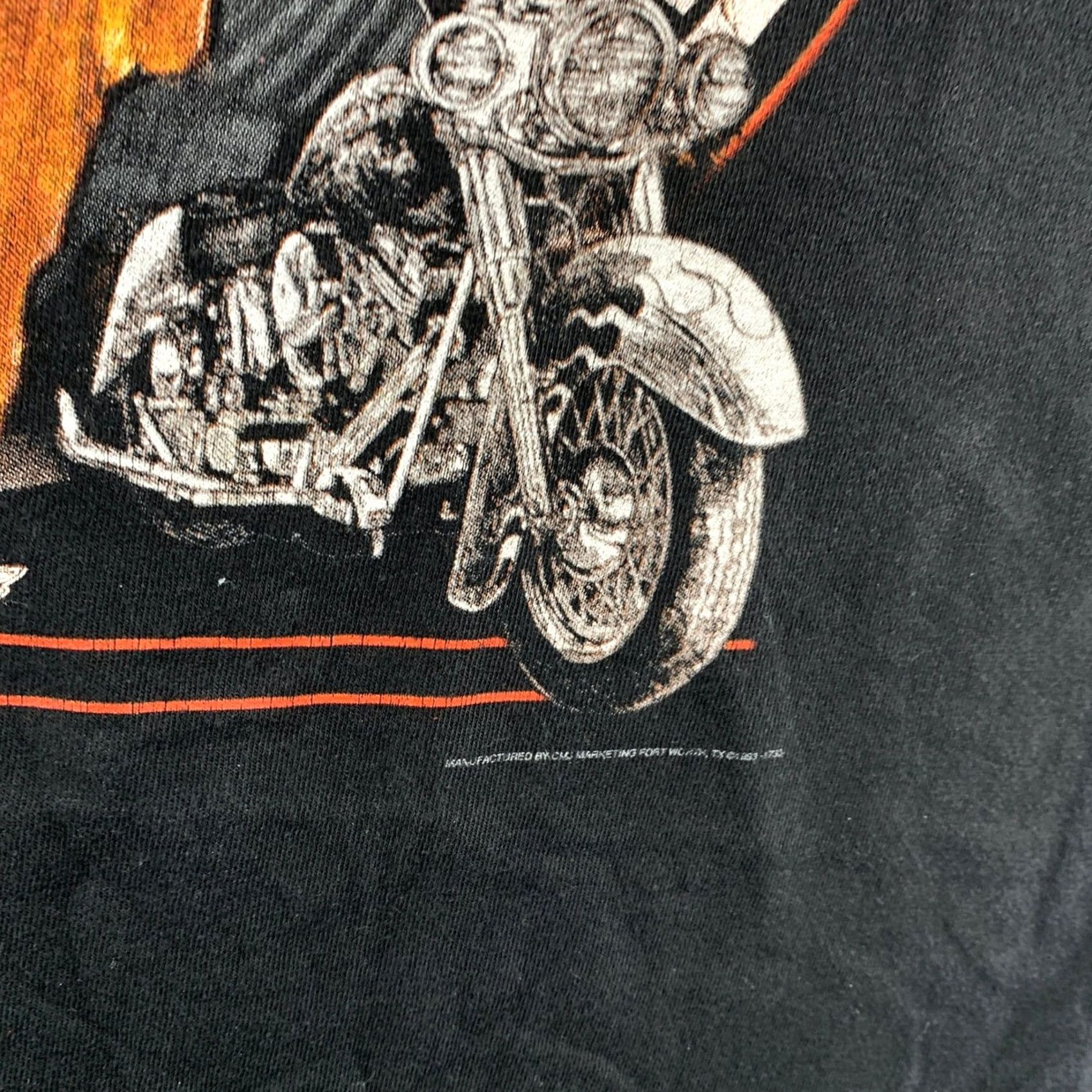 Vintage VINTAGE 3D Emblem Sleeveless T Shirt Mens XXL Black Biker Outlaw Motorcycle T-Shirt Graphic Print Logo Crew Neck Summer 1990s Mens Size US XXL / EU 58 / 5 - 6 Thumbnail